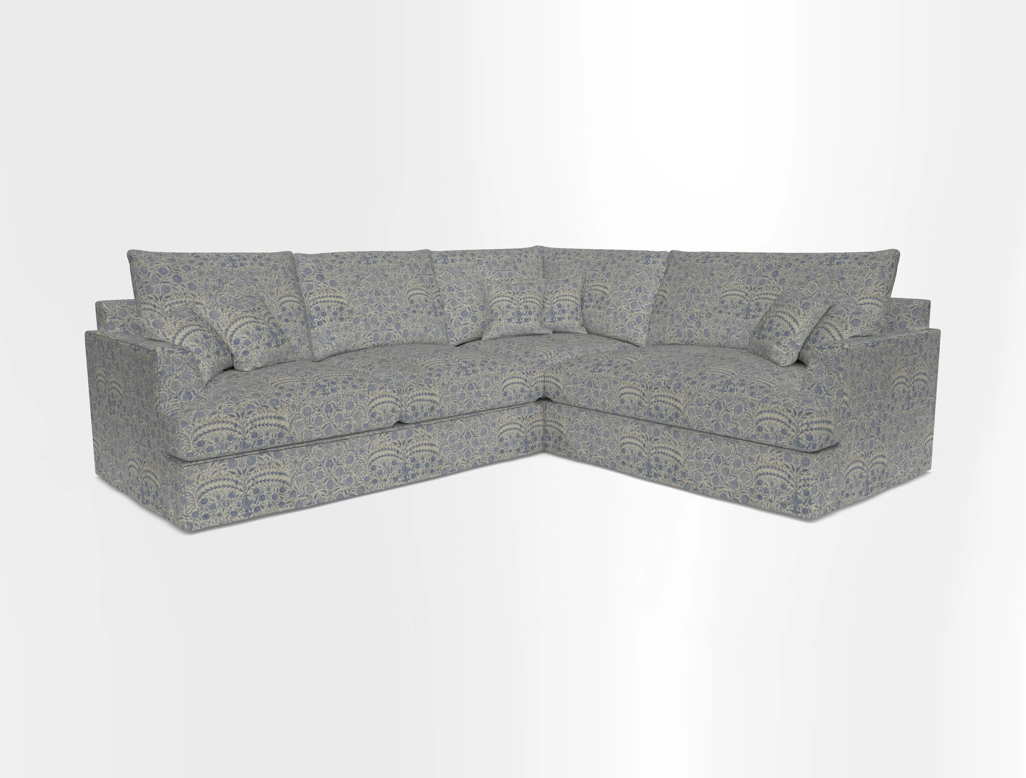 Slingsby Medium Fitted Cover Corner Unit LHF in Two Tone Plain Biscuit.  Loose cover version available