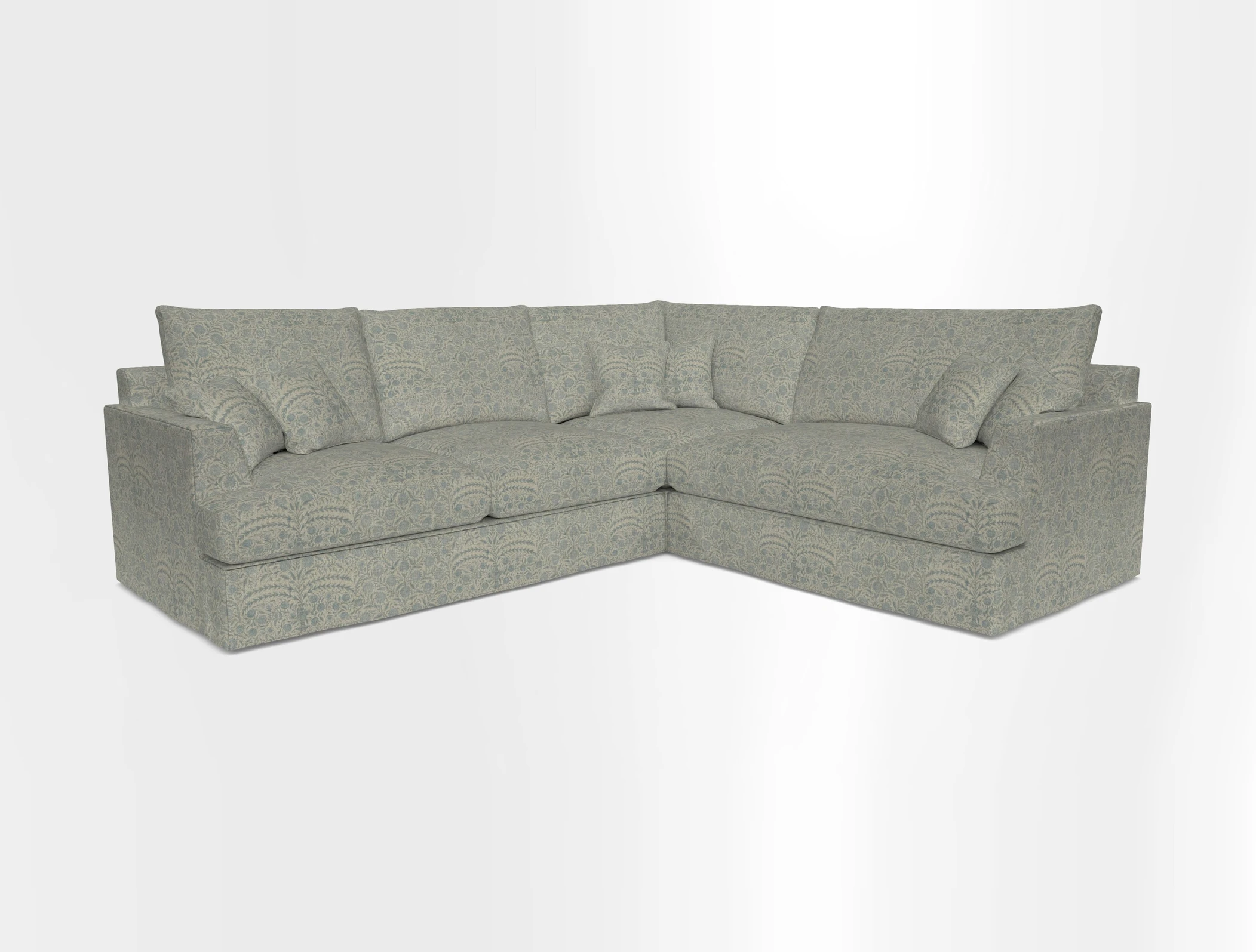Slingsby Medium Fitted Cover Corner Unit LHF in Two Tone Plain Biscuit.  Loose cover version available