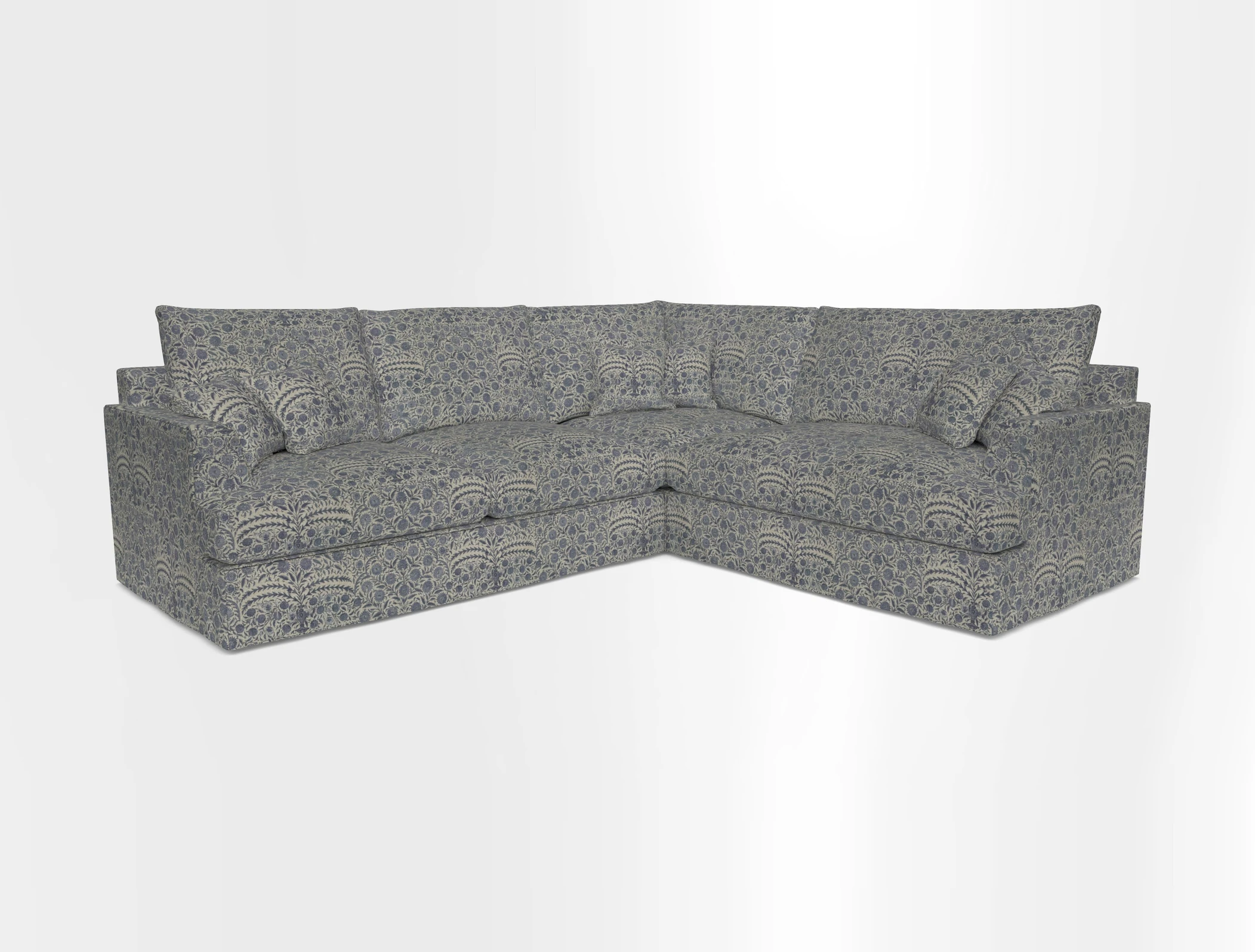 Slingsby Medium Fitted Cover Corner Unit LHF in Two Tone Plain Biscuit.  Loose cover version available