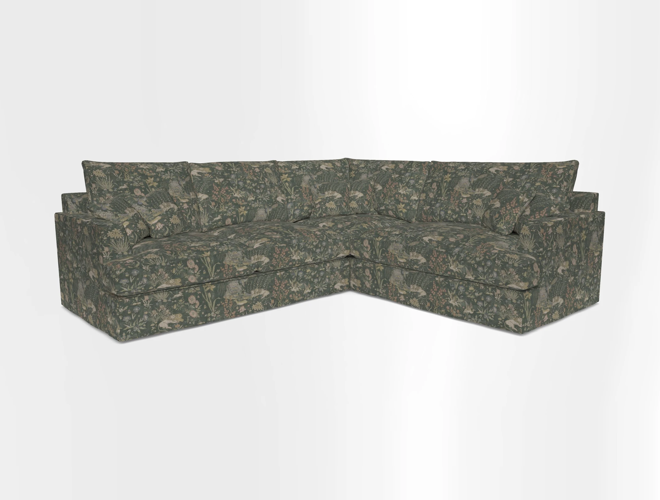 Slingsby Medium Fitted Cover Corner Unit LHF in Two Tone Plain Biscuit.  Loose cover version available