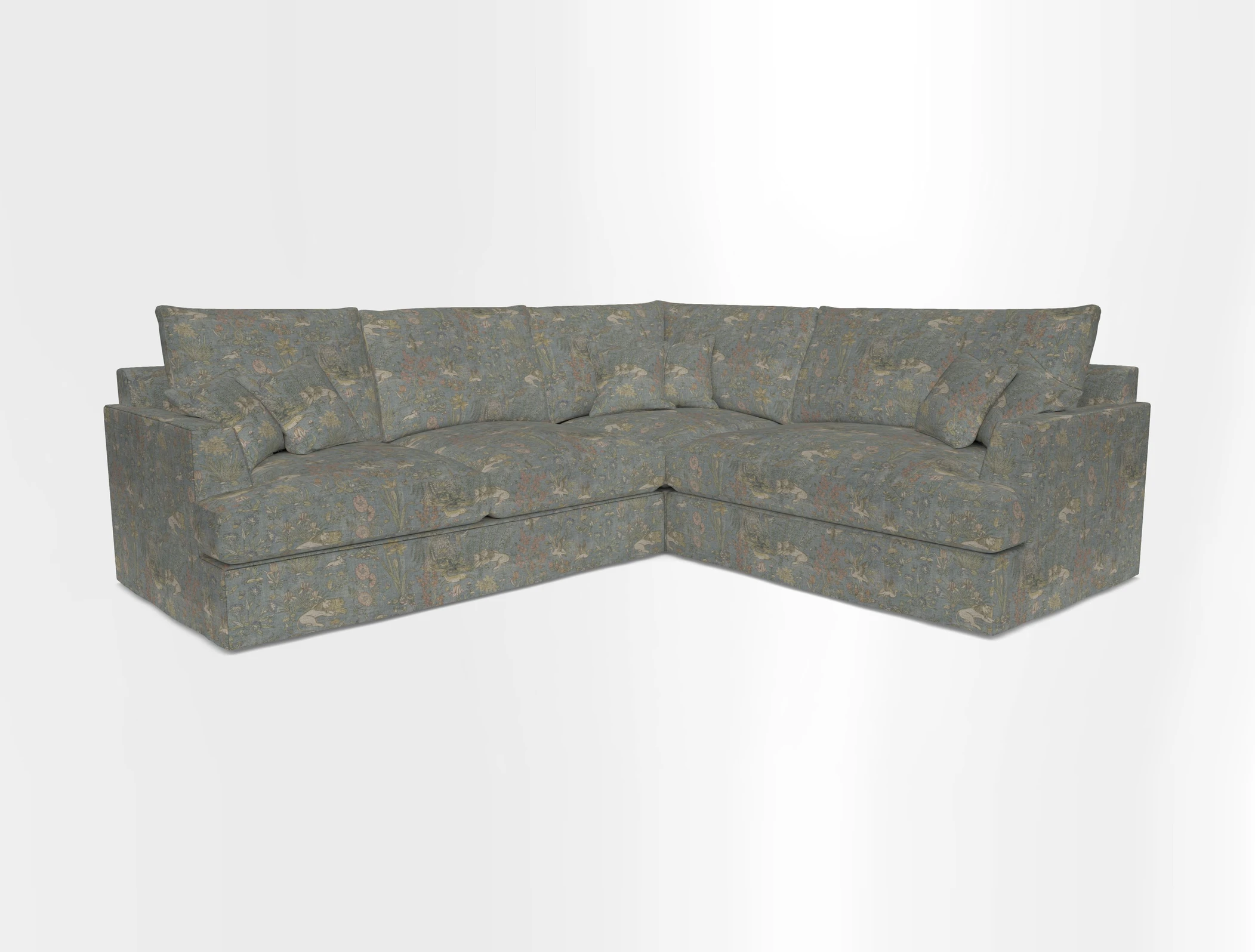 Slingsby Medium Fitted Cover Corner Unit LHF in Two Tone Plain Biscuit.  Loose cover version available