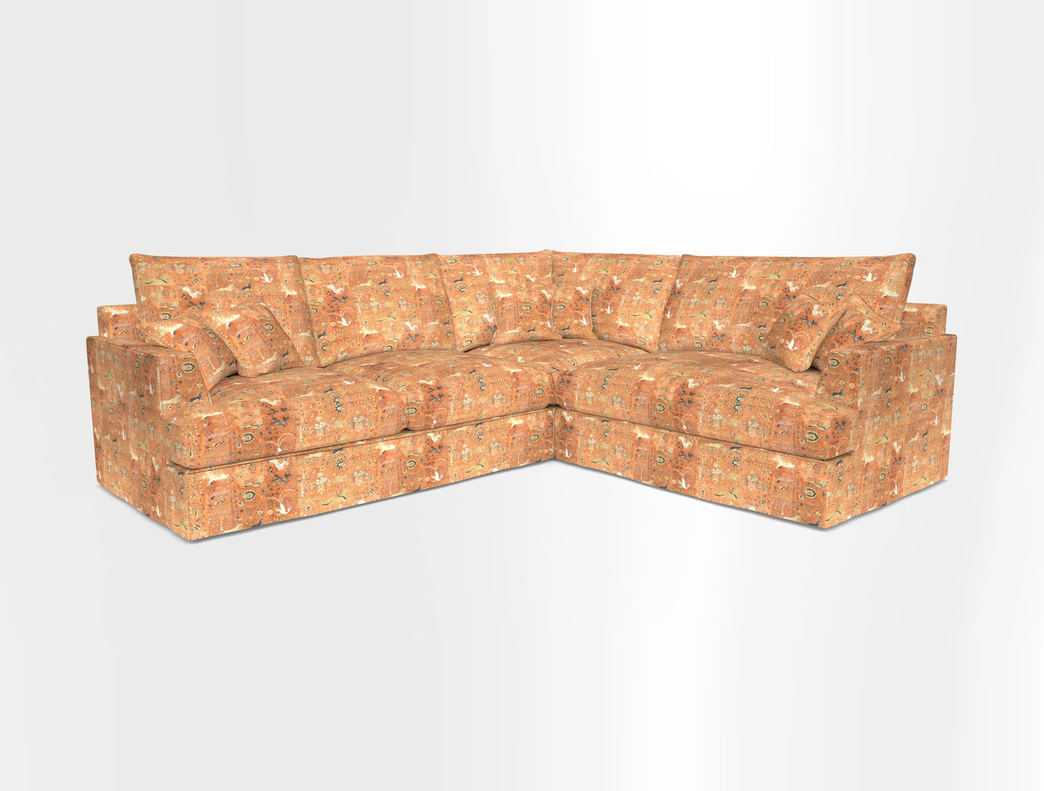 Slingsby Medium Fitted Cover Corner Unit LHF in Two Tone Plain Biscuit.  Loose cover version available