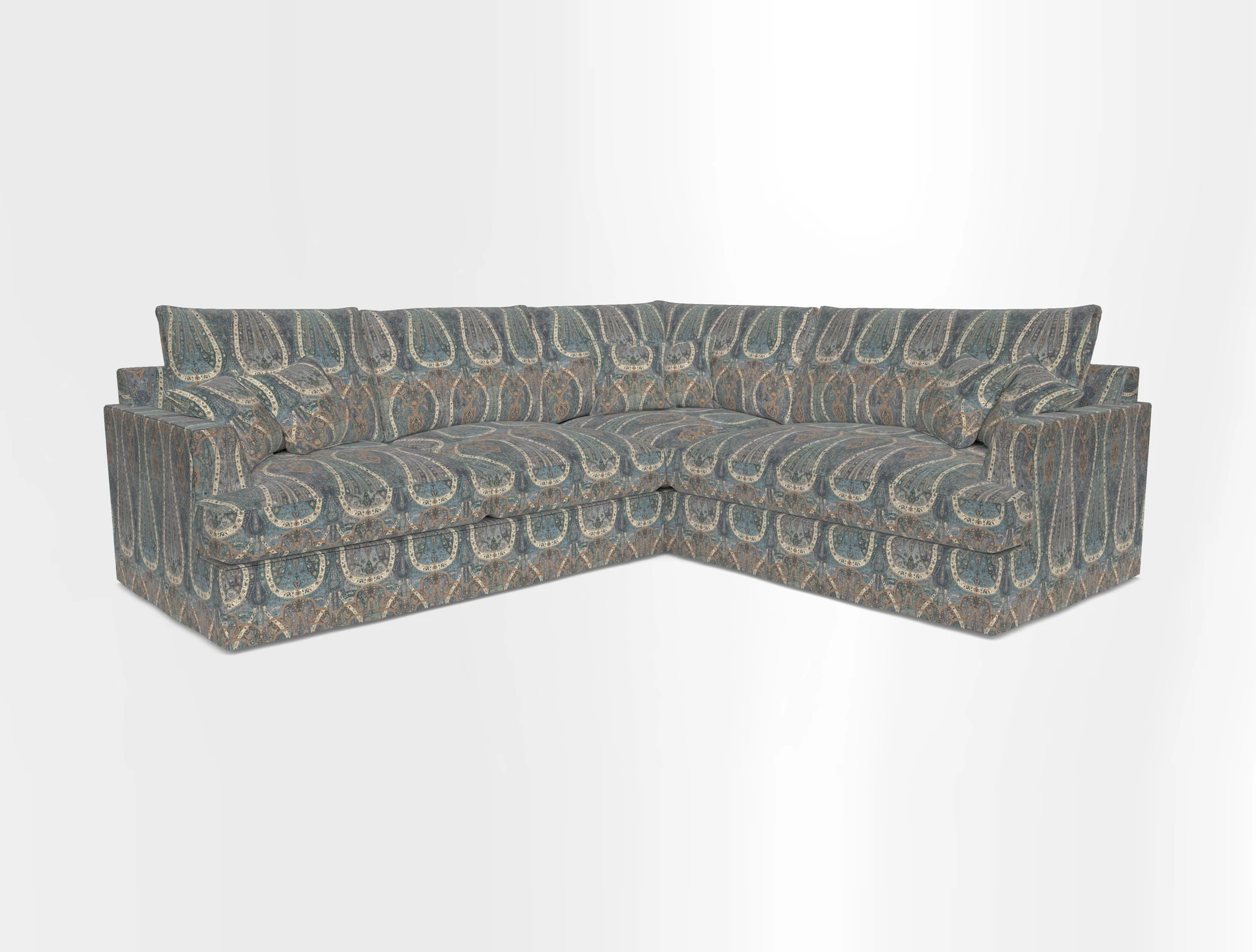 Slingsby Medium Fitted Cover Corner Unit LHF in Two Tone Plain Biscuit.  Loose cover version available