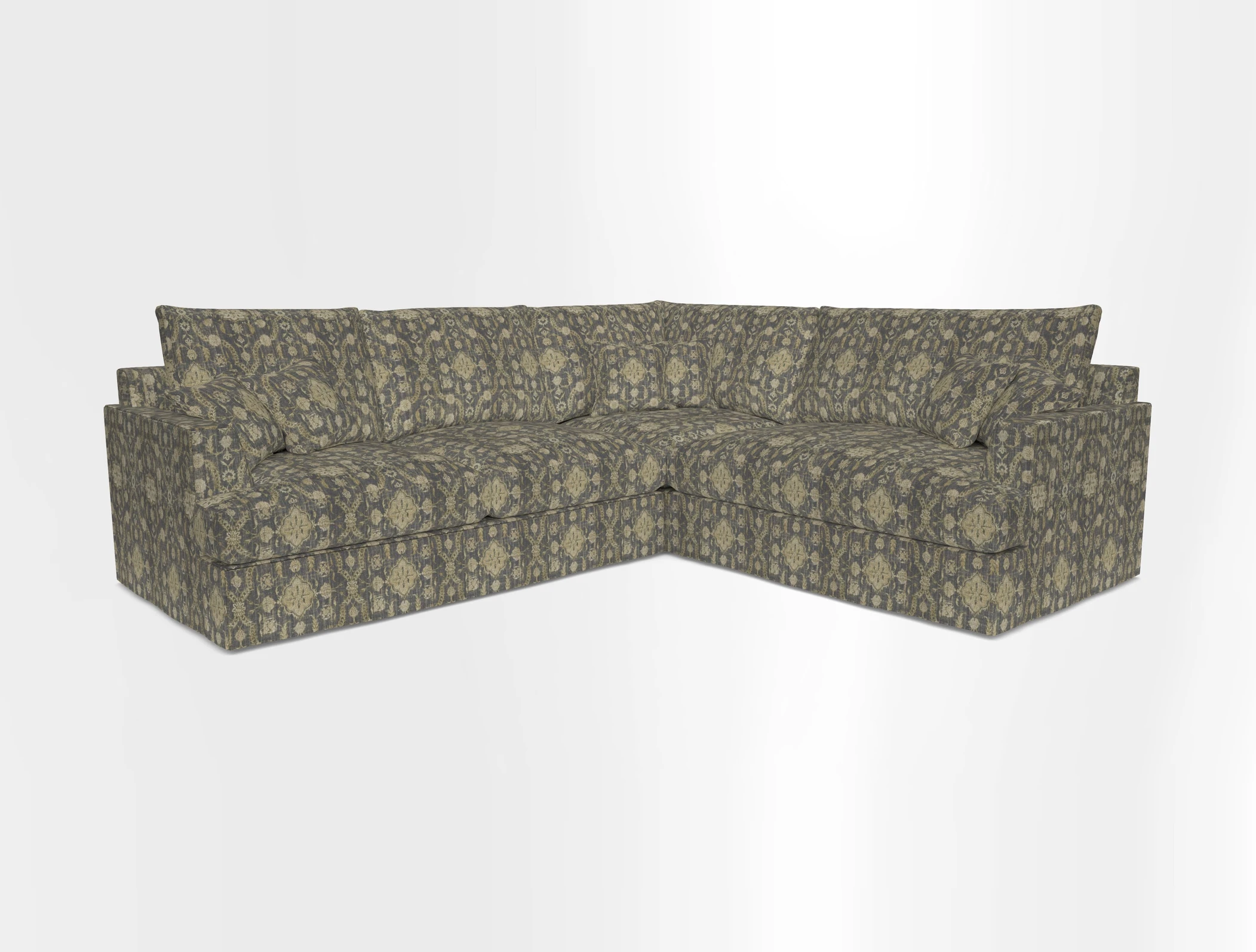 Slingsby Medium Fitted Cover Corner Unit LHF in Two Tone Plain Biscuit.  Loose cover version available