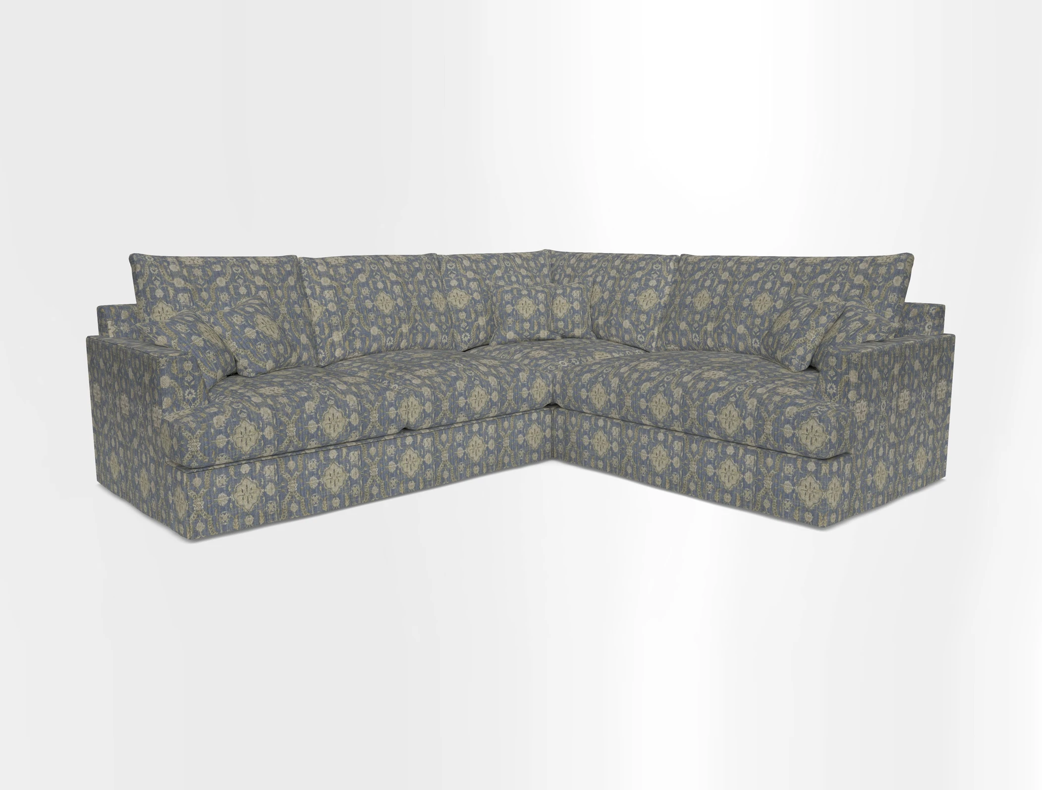 Slingsby Medium Fitted Cover Corner Unit LHF in Two Tone Plain Biscuit.  Loose cover version available