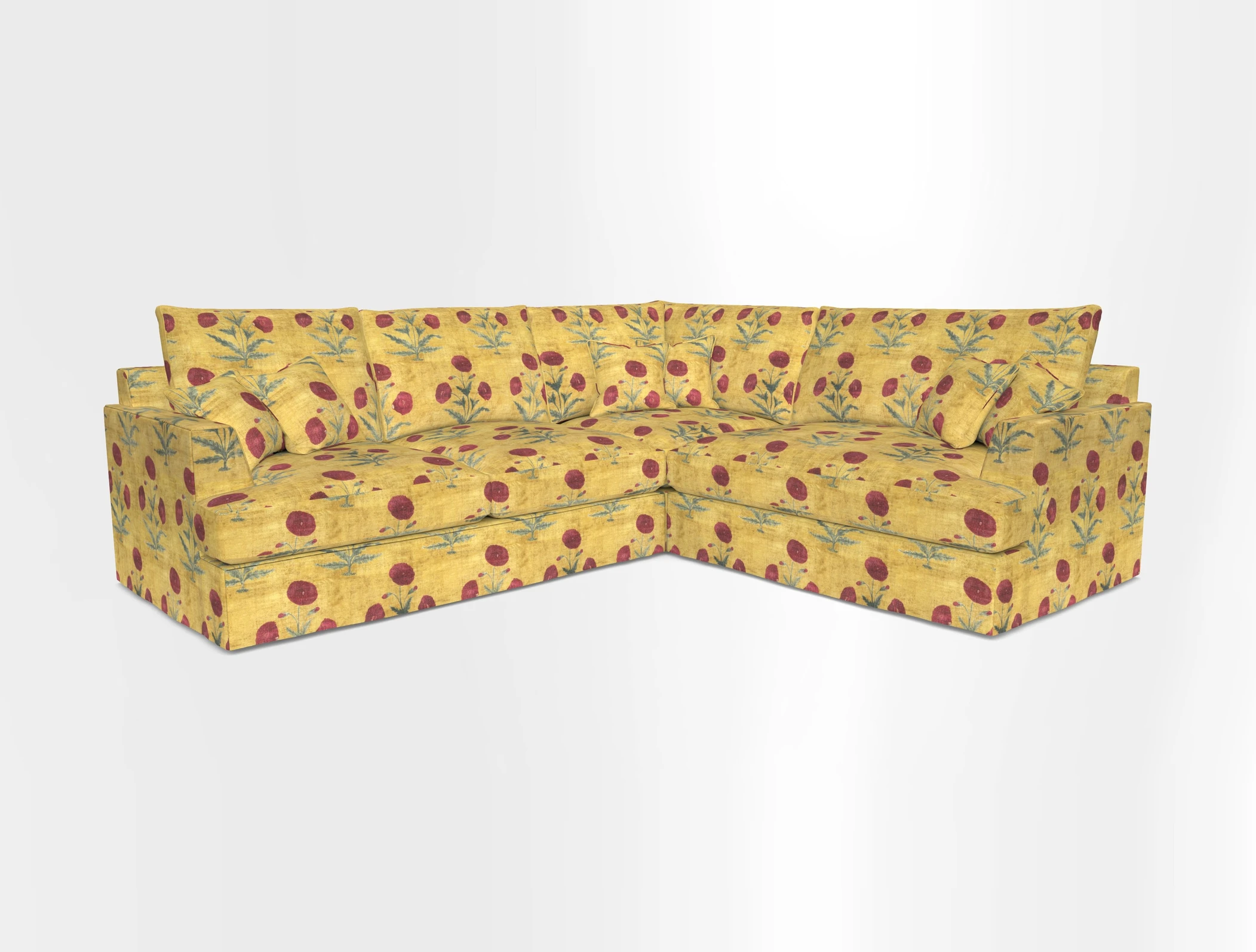 Slingsby Medium Fitted Cover Corner Unit LHF in Two Tone Plain Biscuit.  Loose cover version available