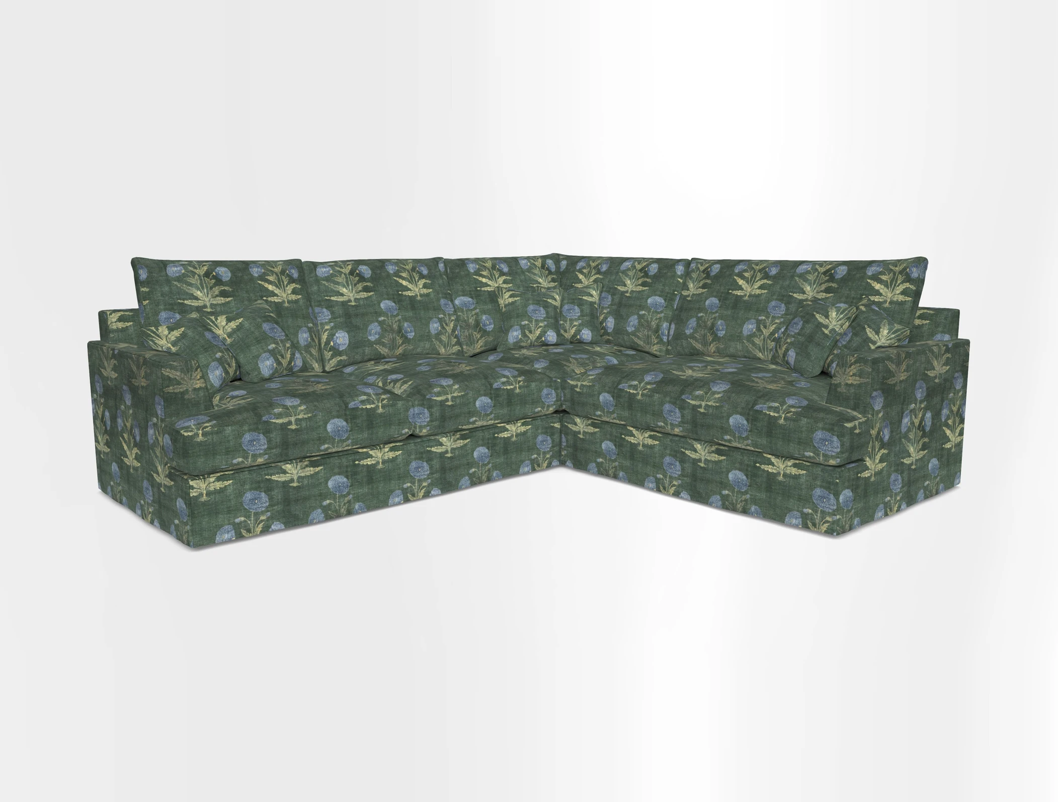 Slingsby Medium Fitted Cover Corner Unit LHF in Two Tone Plain Biscuit.  Loose cover version available