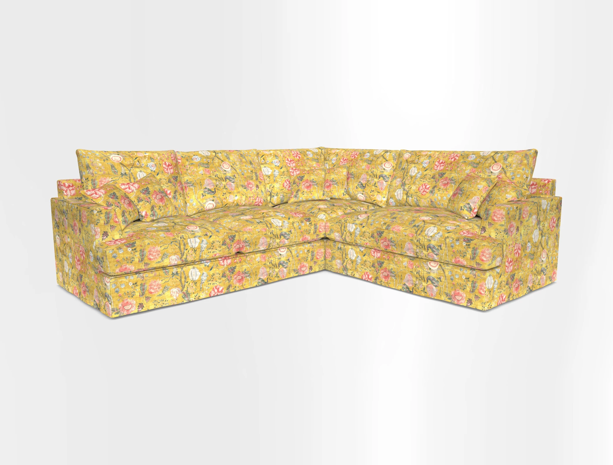 Slingsby Medium Fitted Cover Corner Unit LHF in Two Tone Plain Biscuit.  Loose cover version available