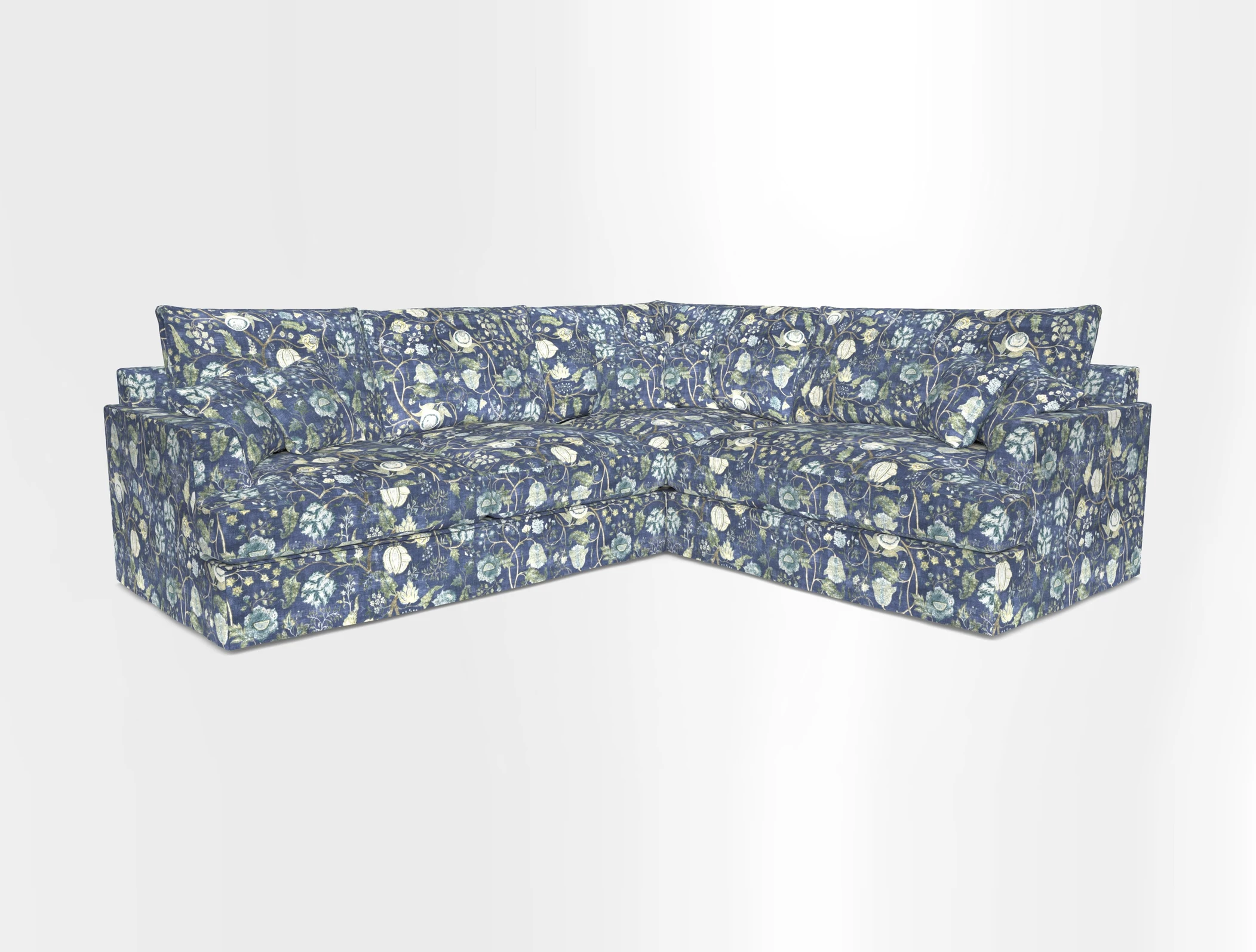 Slingsby Medium Fitted Cover Corner Unit LHF in Two Tone Plain Biscuit.  Loose cover version available