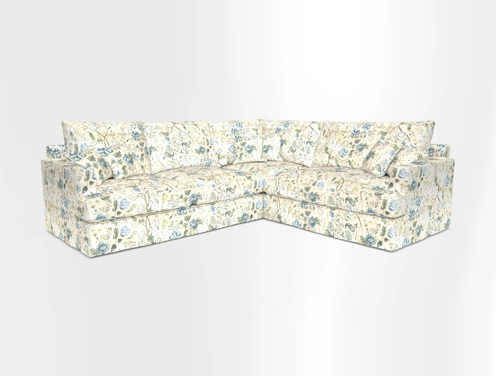 Slingsby Medium Fitted Cover Corner Unit LHF in Two Tone Plain Biscuit.  Loose cover version available