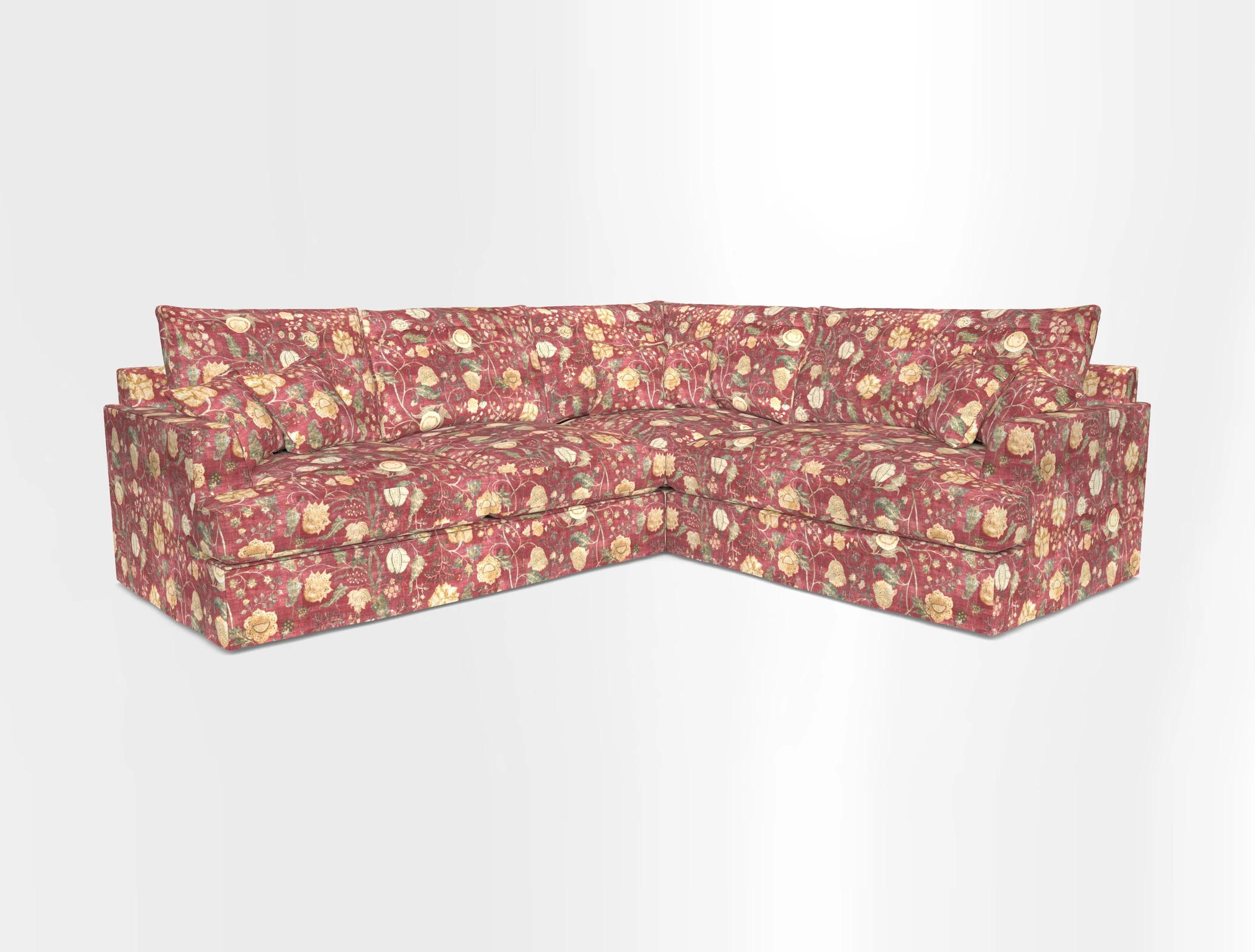 Slingsby Medium Fitted Cover Corner Unit LHF in Two Tone Plain Biscuit.  Loose cover version available