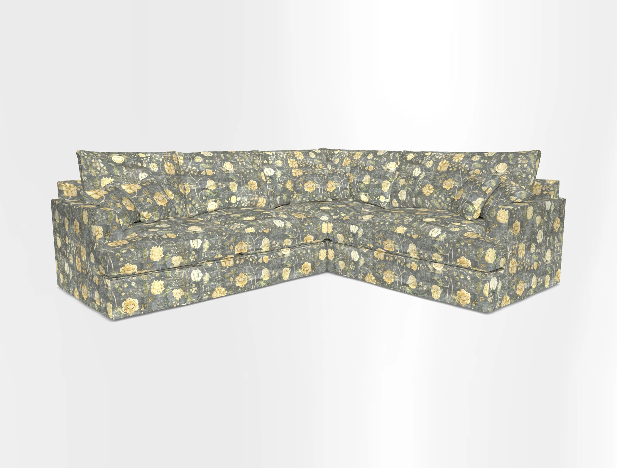 Slingsby Medium Fitted Cover Corner Unit LHF in Two Tone Plain Biscuit.  Loose cover version available