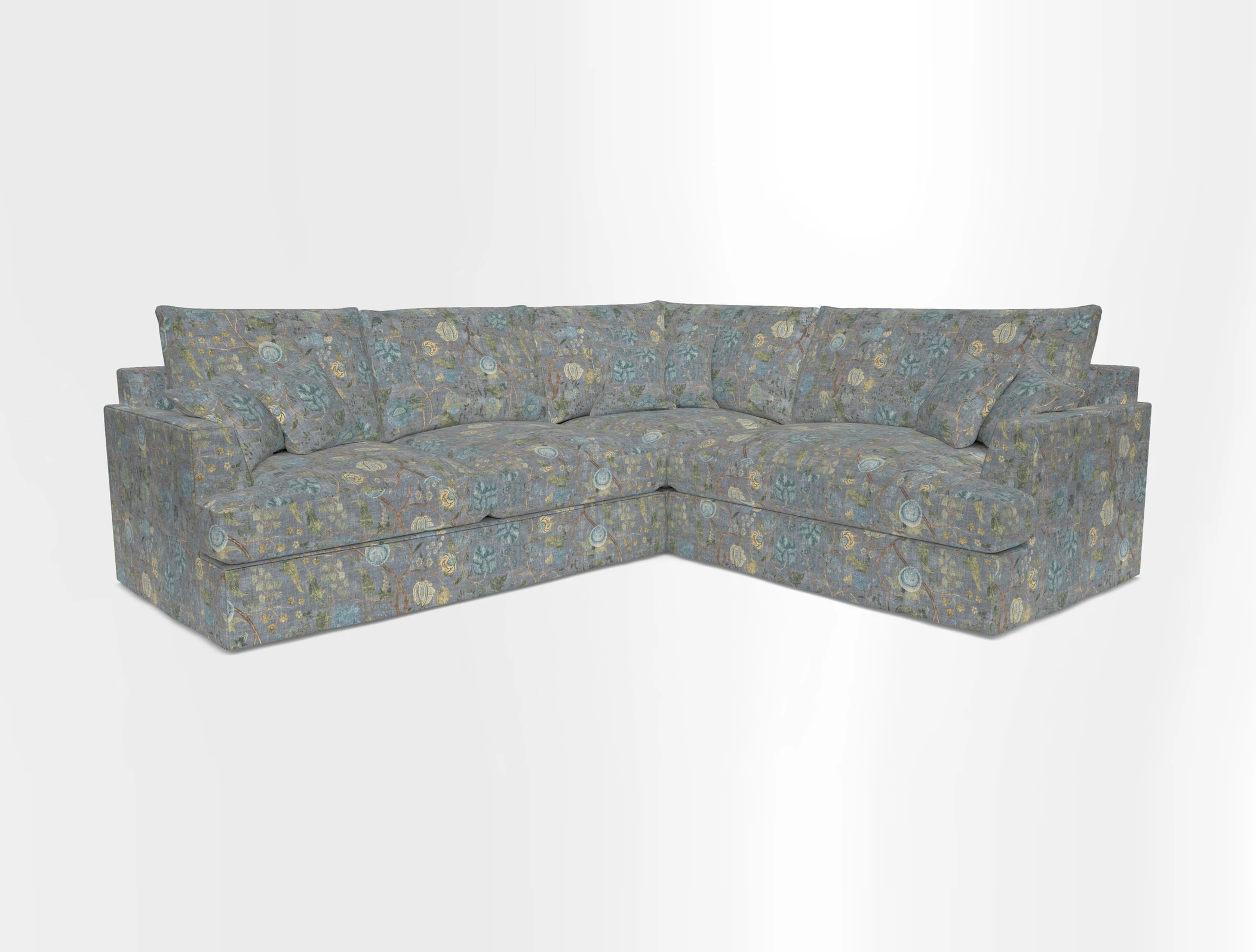Slingsby Medium Fitted Cover Corner Unit LHF in Two Tone Plain Biscuit.  Loose cover version available