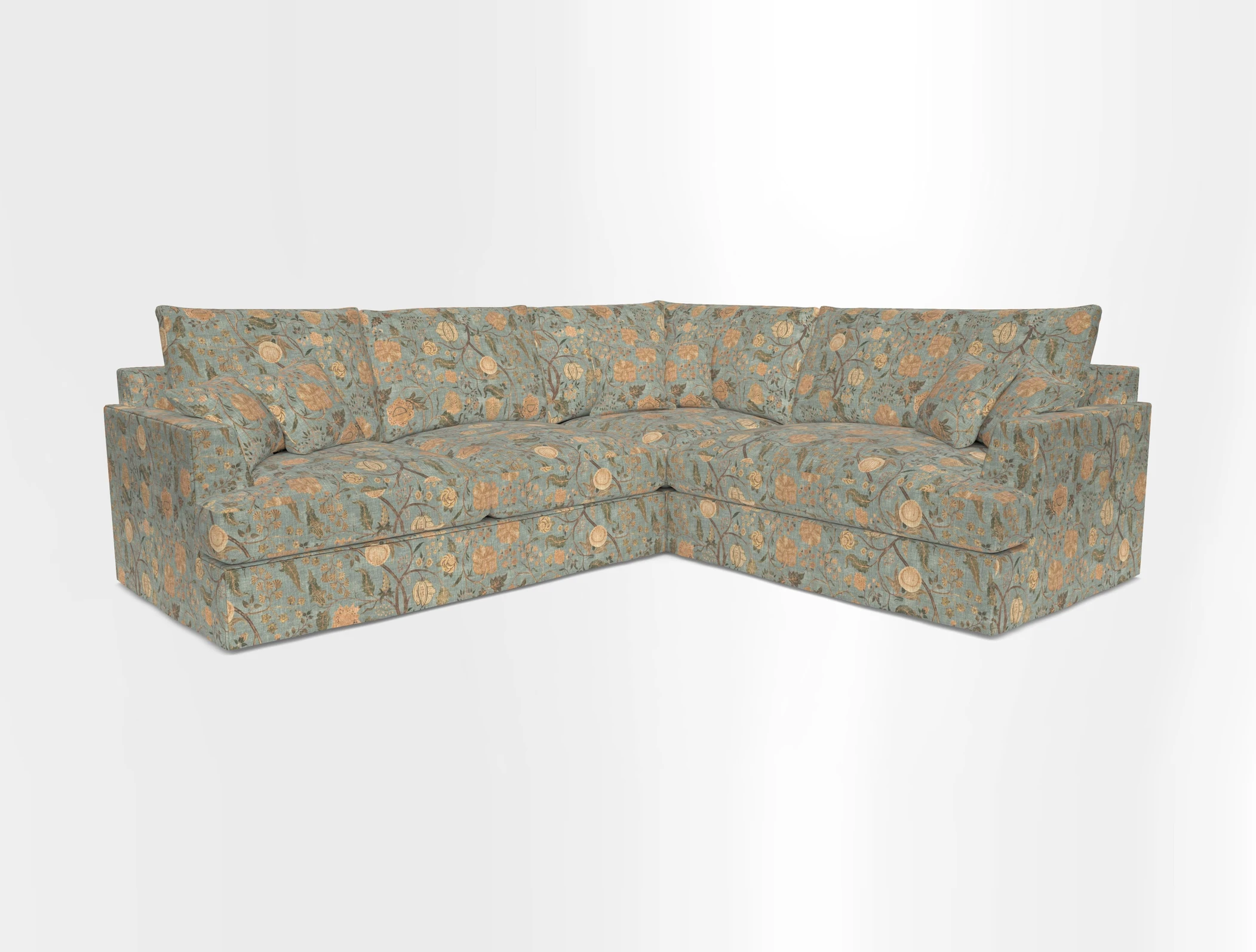 Slingsby Medium Fitted Cover Corner Unit LHF in Two Tone Plain Biscuit.  Loose cover version available