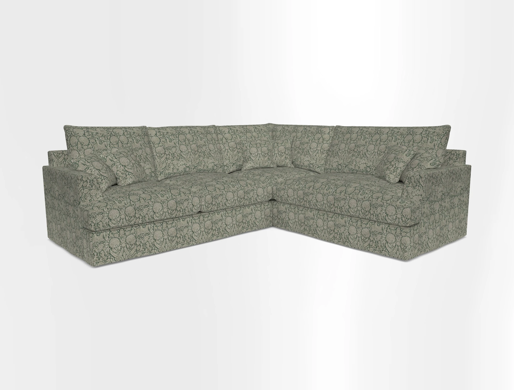 Slingsby Medium Fitted Cover Corner Unit LHF in Two Tone Plain Biscuit.  Loose cover version available