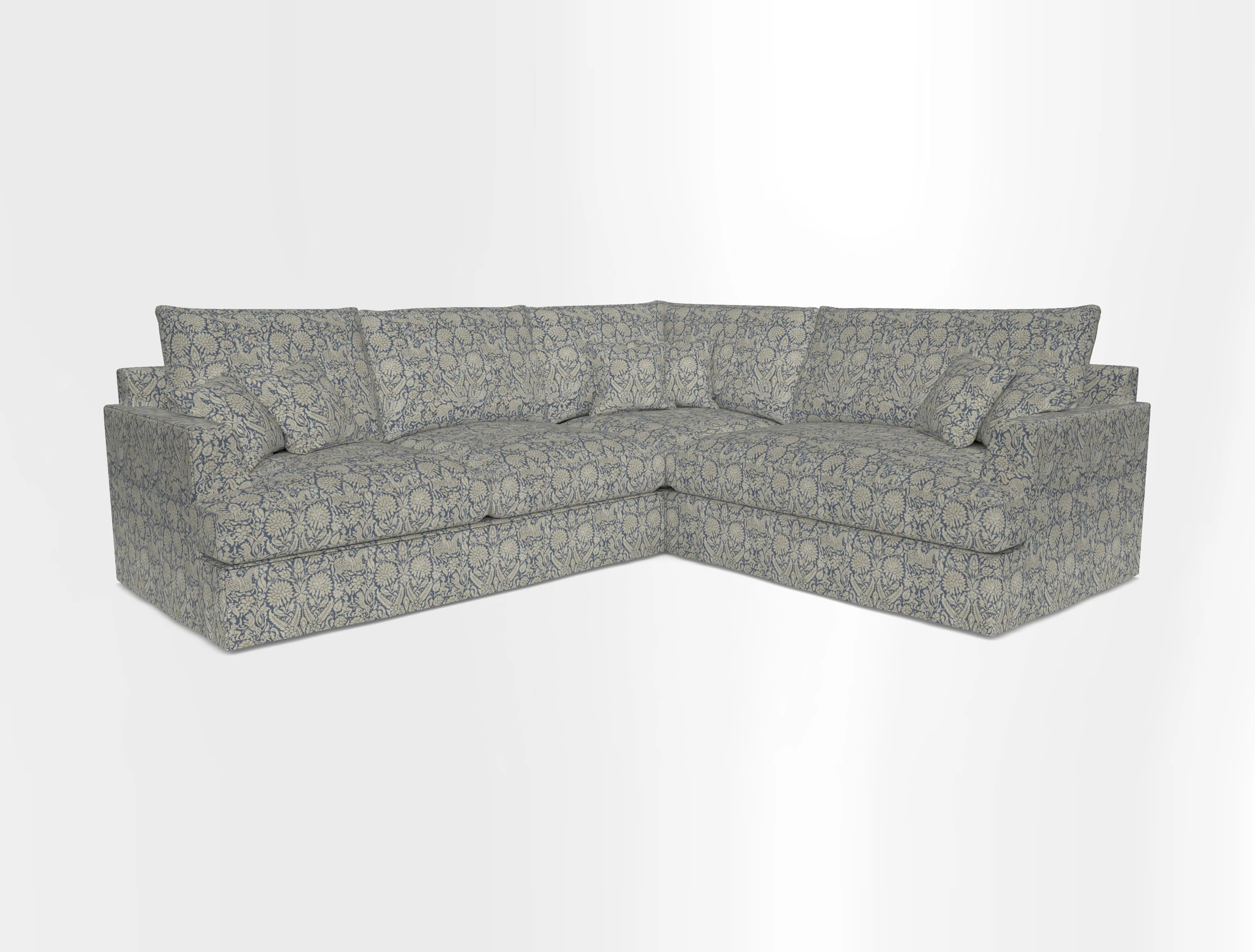Slingsby Medium Fitted Cover Corner Unit LHF in Two Tone Plain Biscuit.  Loose cover version available