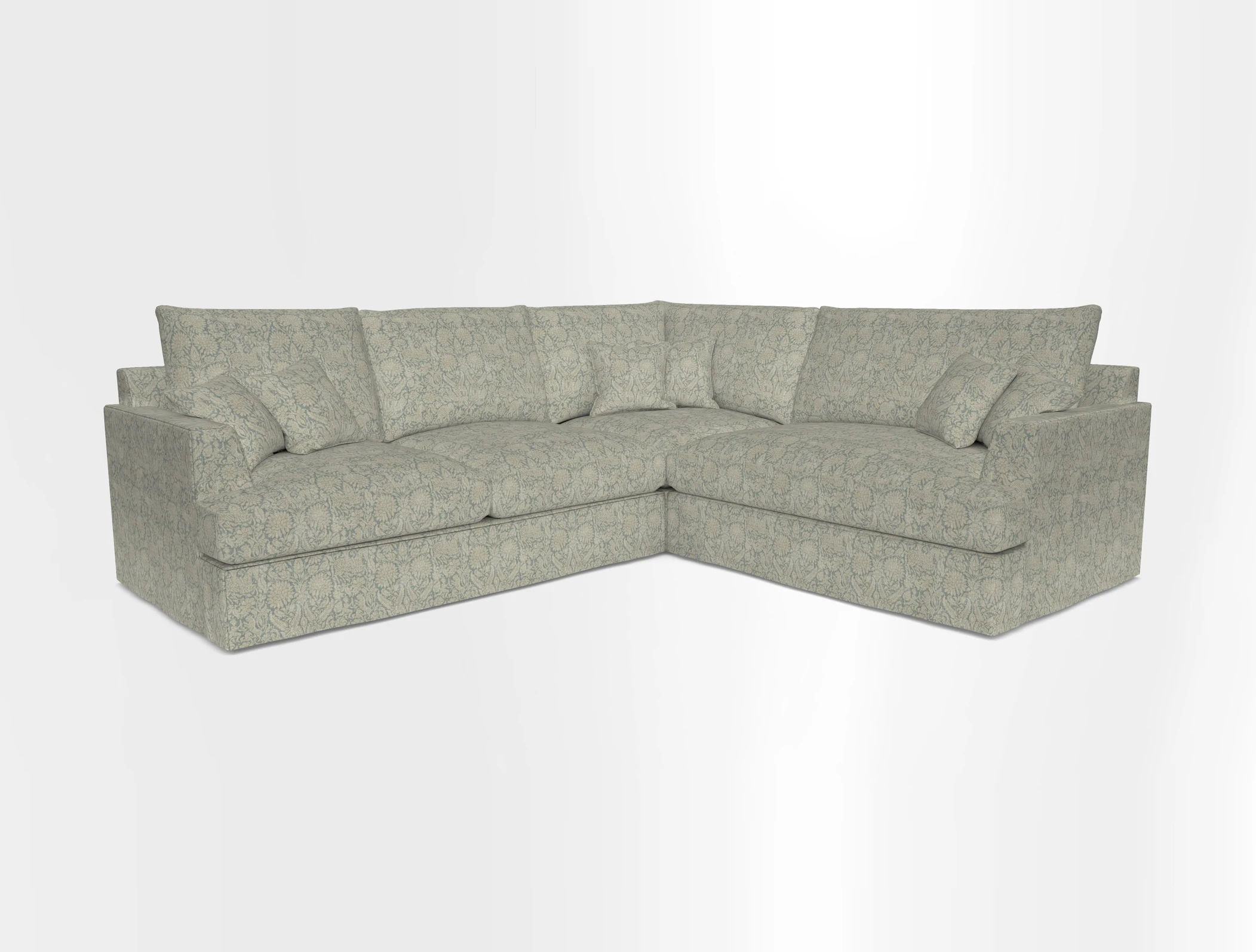 Slingsby Medium Fitted Cover Corner Unit LHF in Two Tone Plain Biscuit.  Loose cover version available