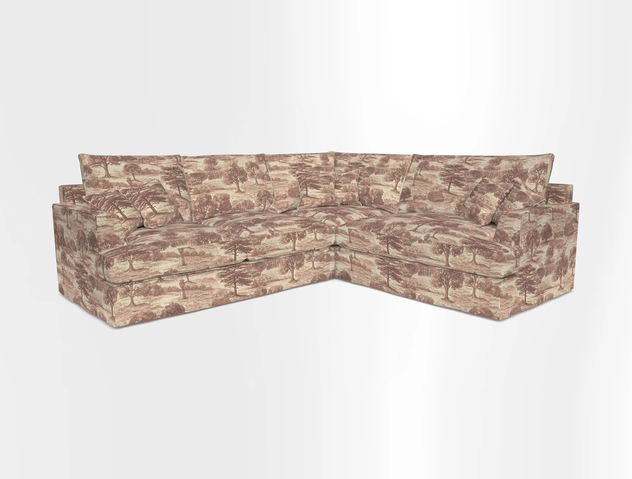 Slingsby Medium Fitted Cover Corner Unit LHF in Two Tone Plain Biscuit.  Loose cover version available