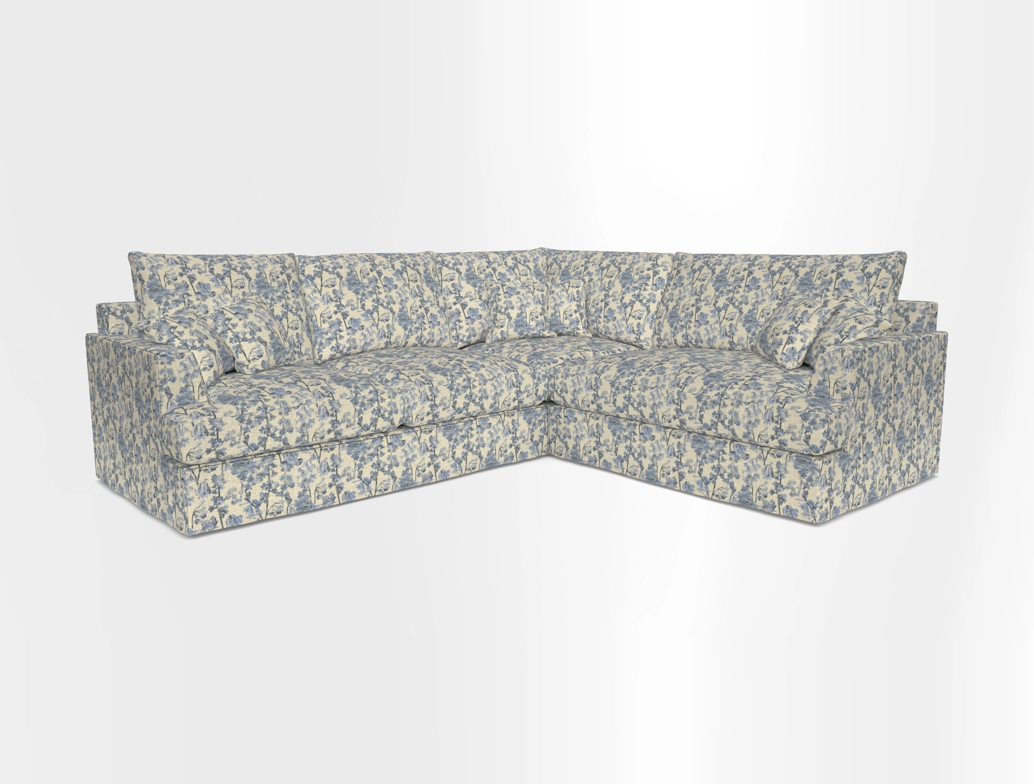 Slingsby Medium Fitted Cover Corner Unit LHF in Two Tone Plain Biscuit.  Loose cover version available