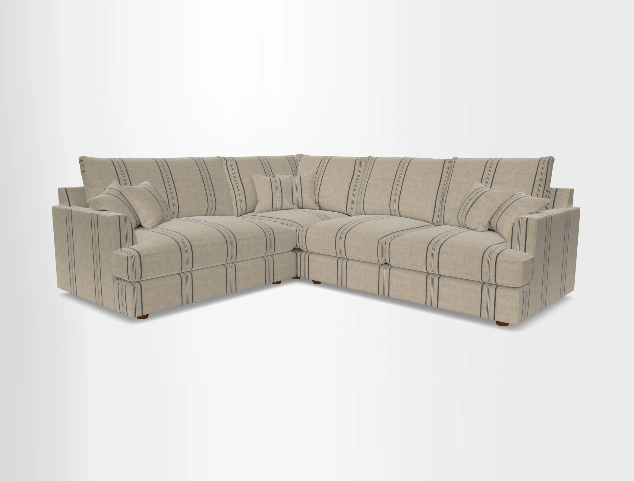 Slingsby Medium Fitted Cover Corner Unit RHF in Two Tone Plain Biscuit