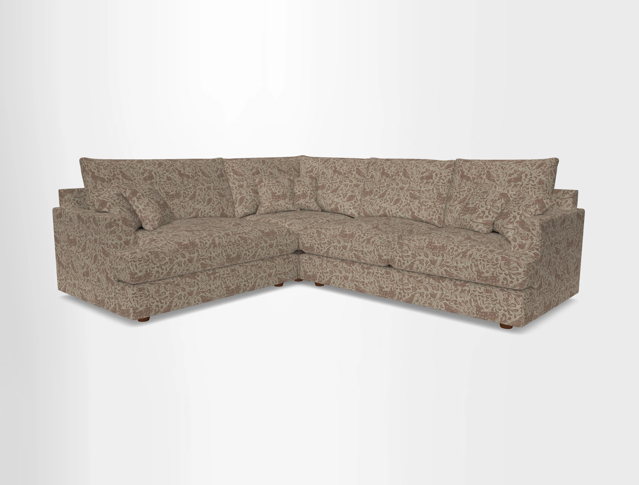 Slingsby Medium Fitted Cover Corner Unit RHF in Two Tone Plain Biscuit