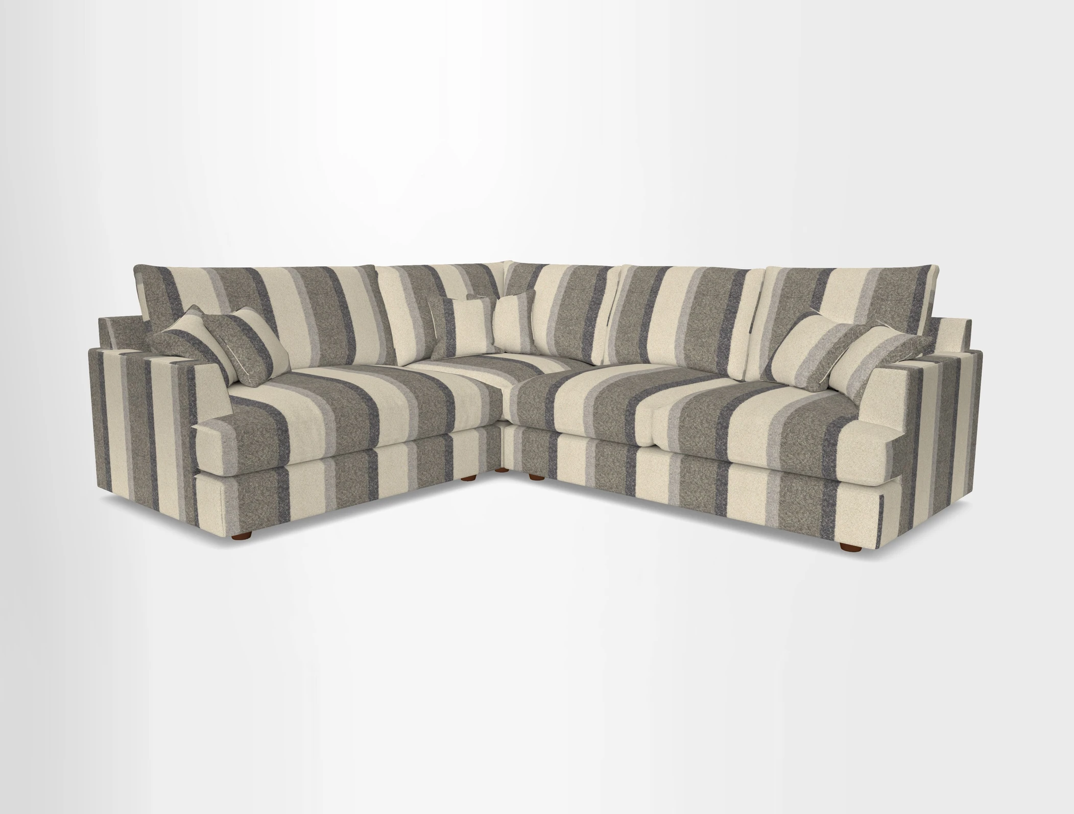 Slingsby Medium Fitted Cover Corner Unit RHF in Two Tone Plain Biscuit