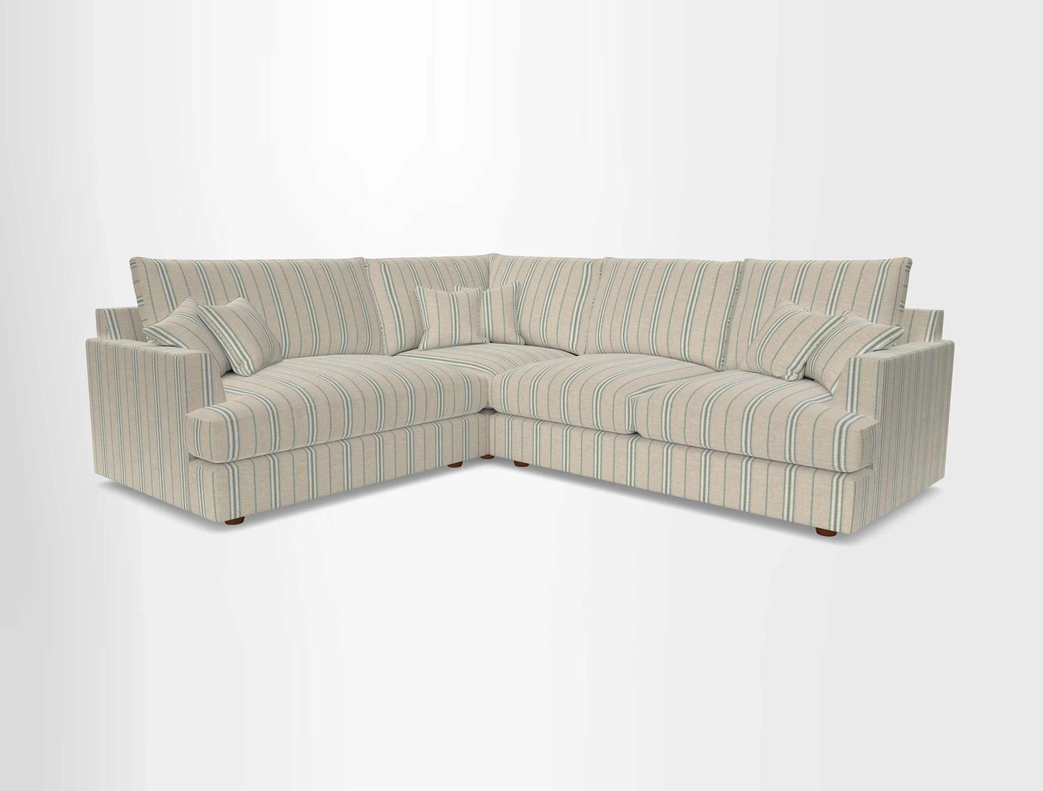 Slingsby Medium Fitted Cover Corner Unit RHF in Two Tone Plain Biscuit