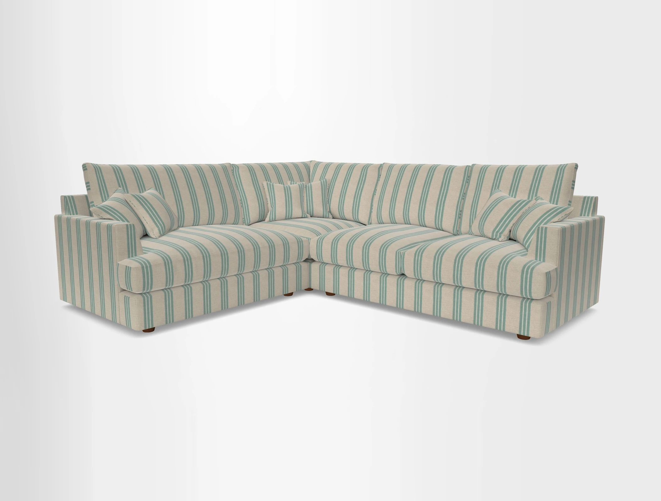 Slingsby Medium Fitted Cover Corner Unit RHF in Two Tone Plain Biscuit
