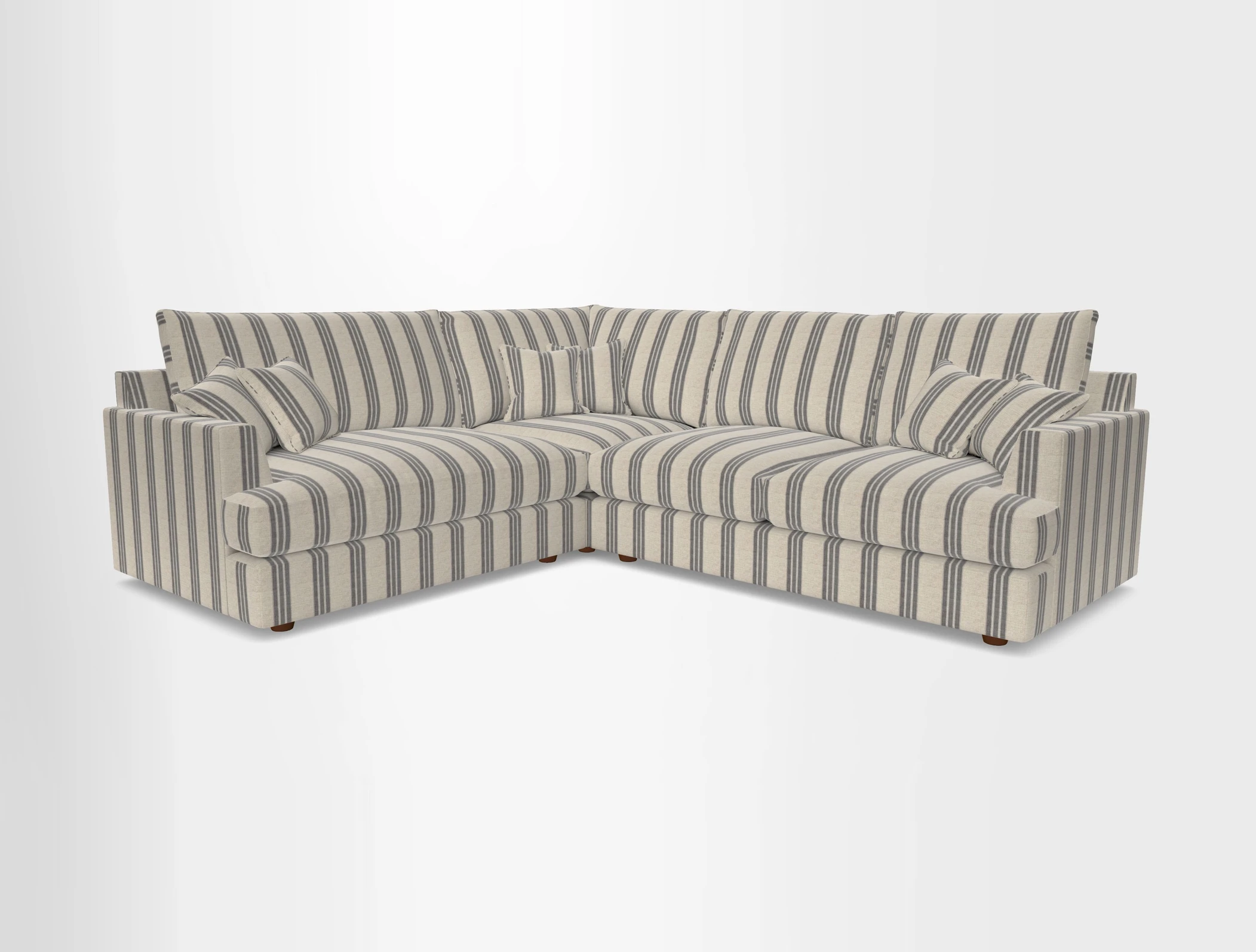 Slingsby Medium Fitted Cover Corner Unit RHF in Two Tone Plain Biscuit