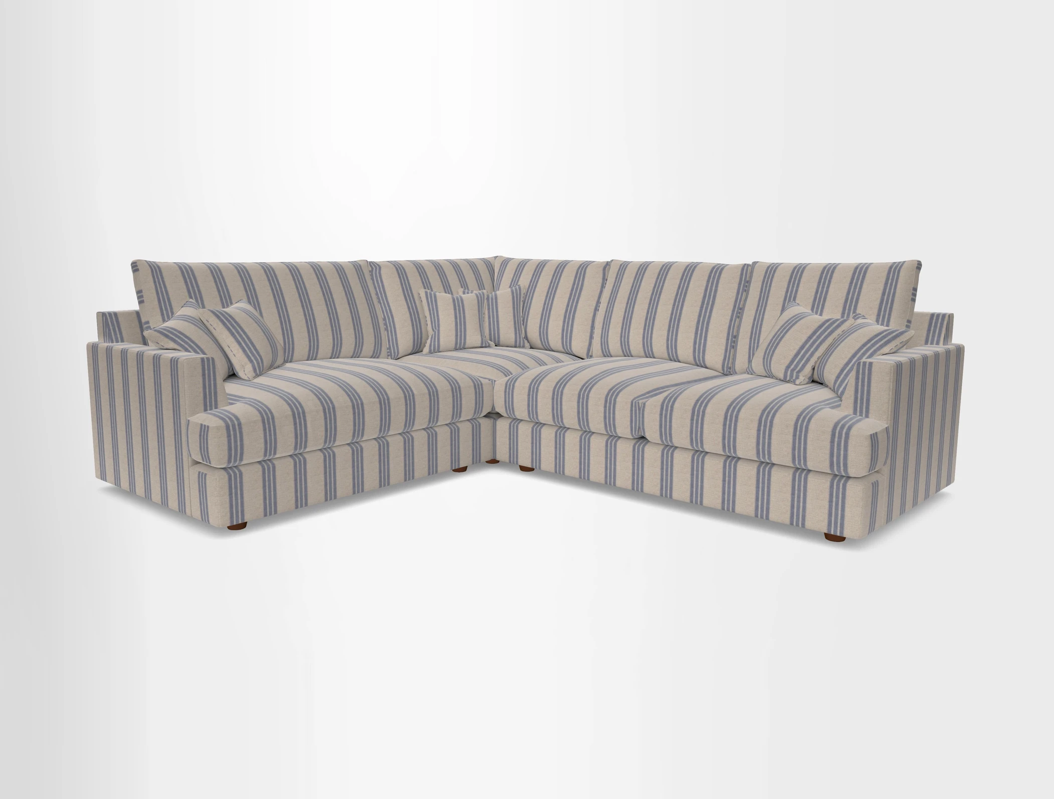 Slingsby Medium Fitted Cover Corner Unit RHF in Two Tone Plain Biscuit