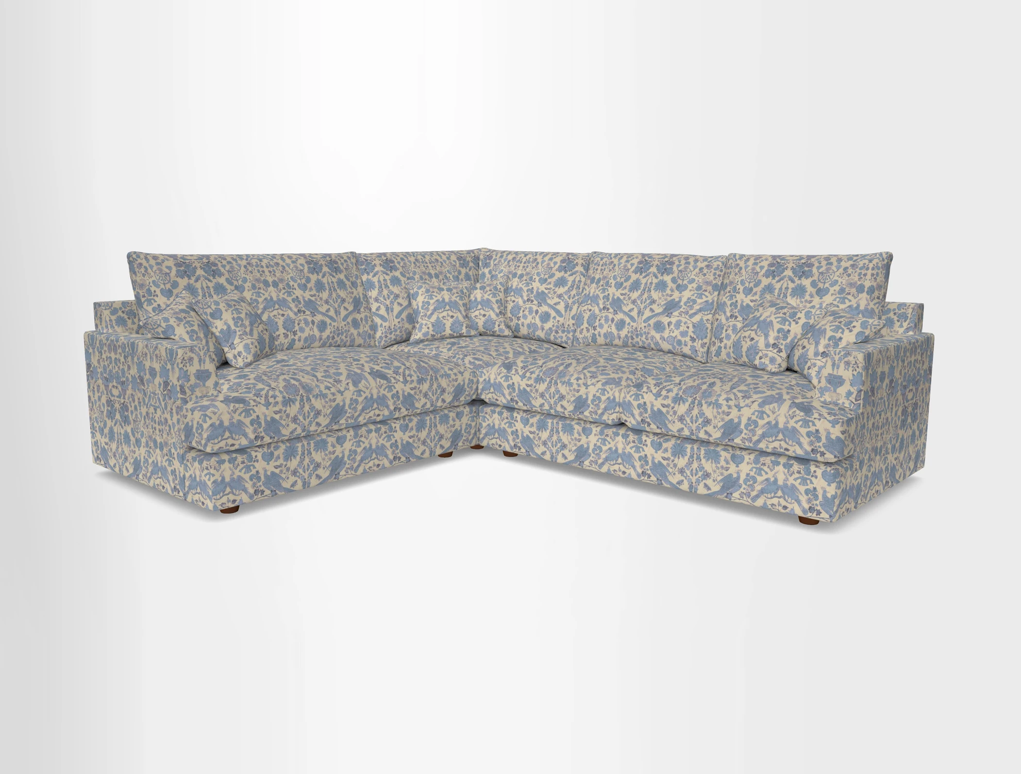 Slingsby Medium Fitted Cover Corner Unit RHF in Two Tone Plain Biscuit