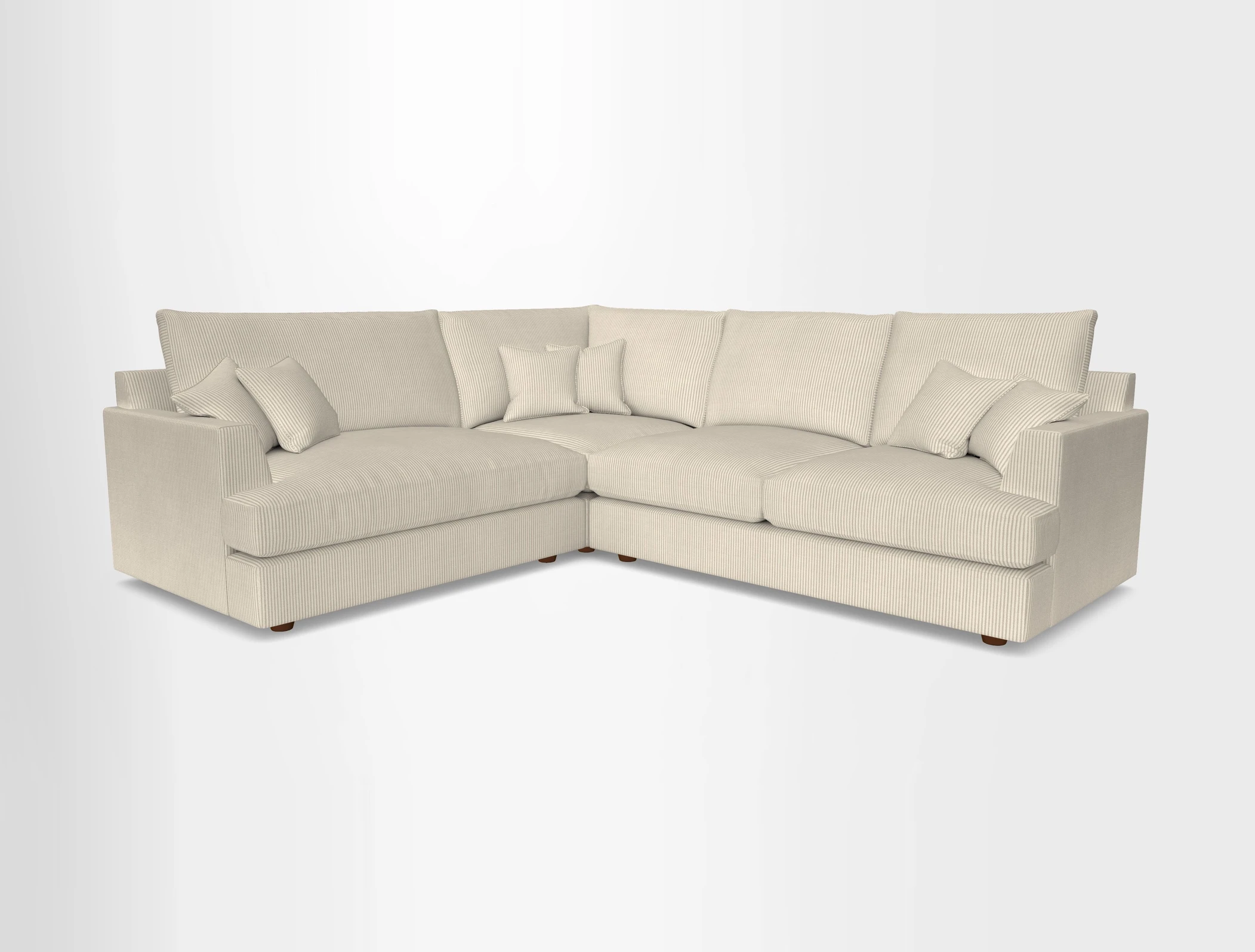 Slingsby Medium Fitted Cover Corner Unit RHF in Two Tone Plain Biscuit