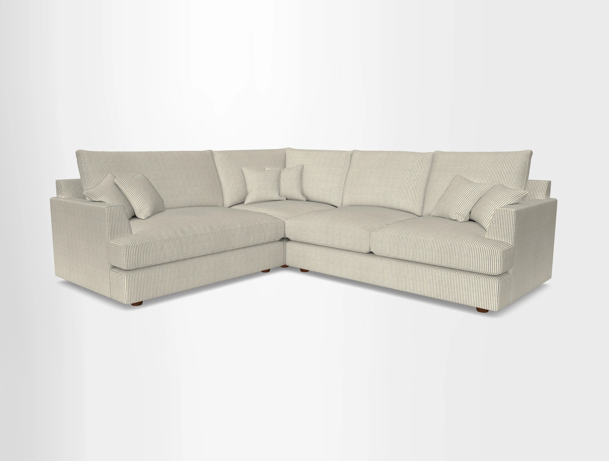 Slingsby Medium Fitted Cover Corner Unit RHF in Two Tone Plain Biscuit
