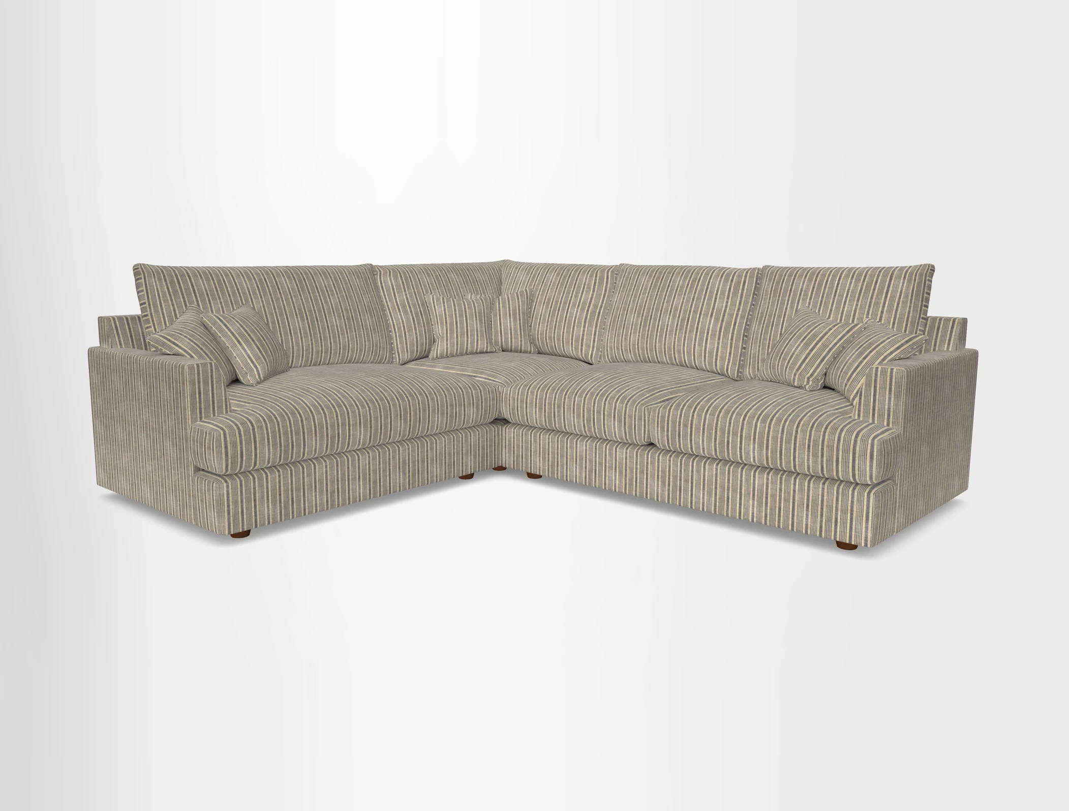 Slingsby Medium Fitted Cover Corner Unit RHF in Two Tone Plain Biscuit