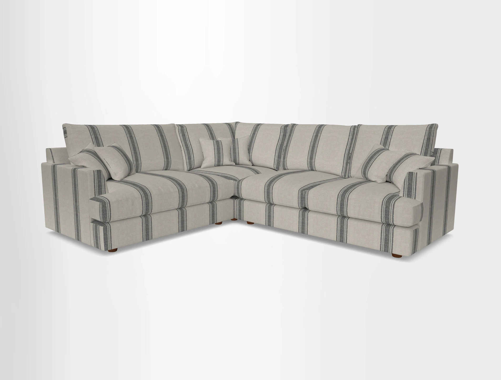 Slingsby Medium Fitted Cover Corner Unit RHF in Two Tone Plain Biscuit