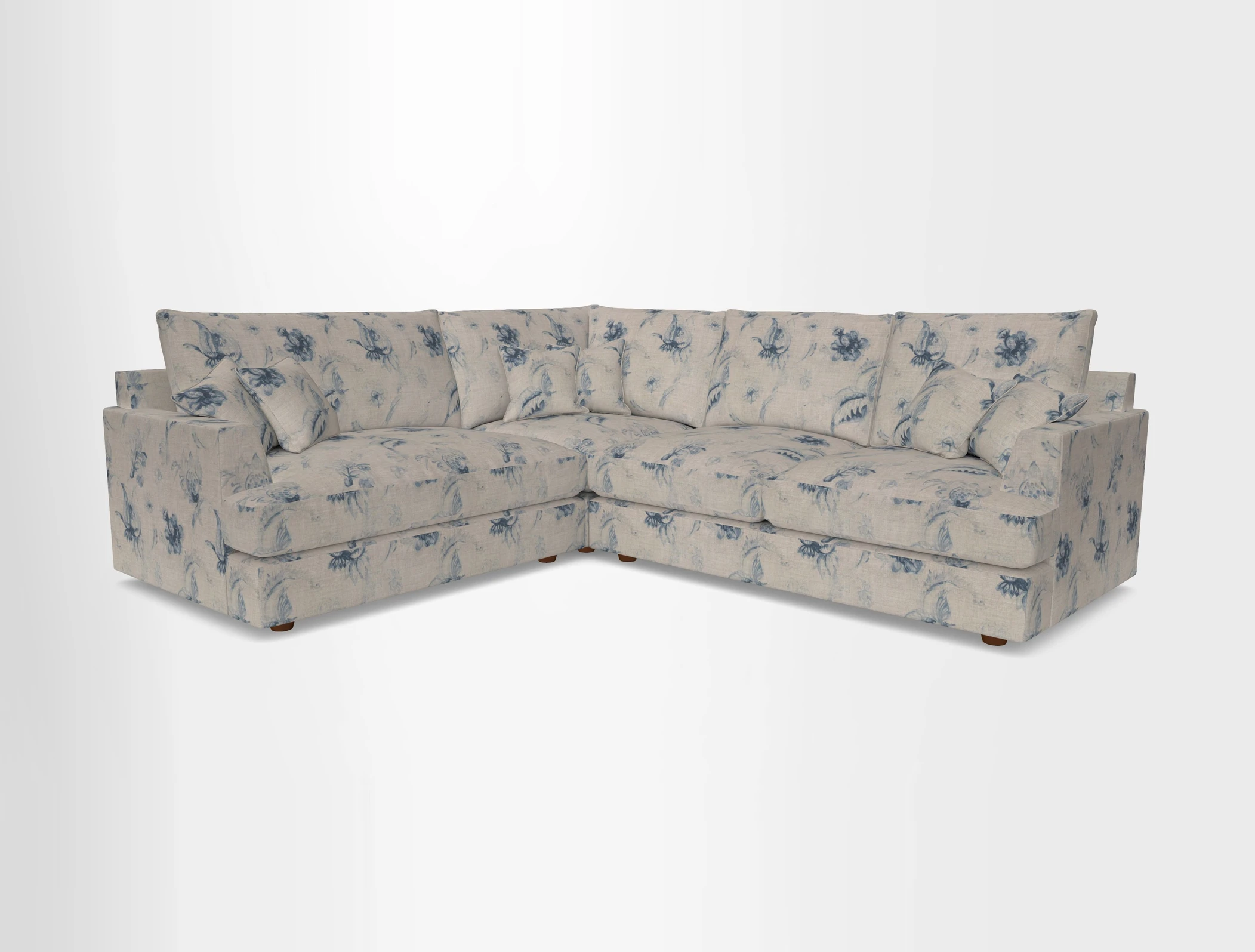 Slingsby Medium Fitted Cover Corner Unit RHF in Two Tone Plain Biscuit