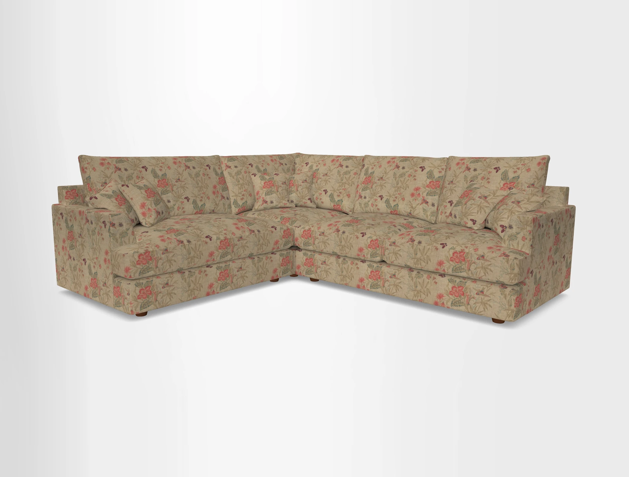 Slingsby Medium Fitted Cover Corner Unit RHF in Two Tone Plain Biscuit