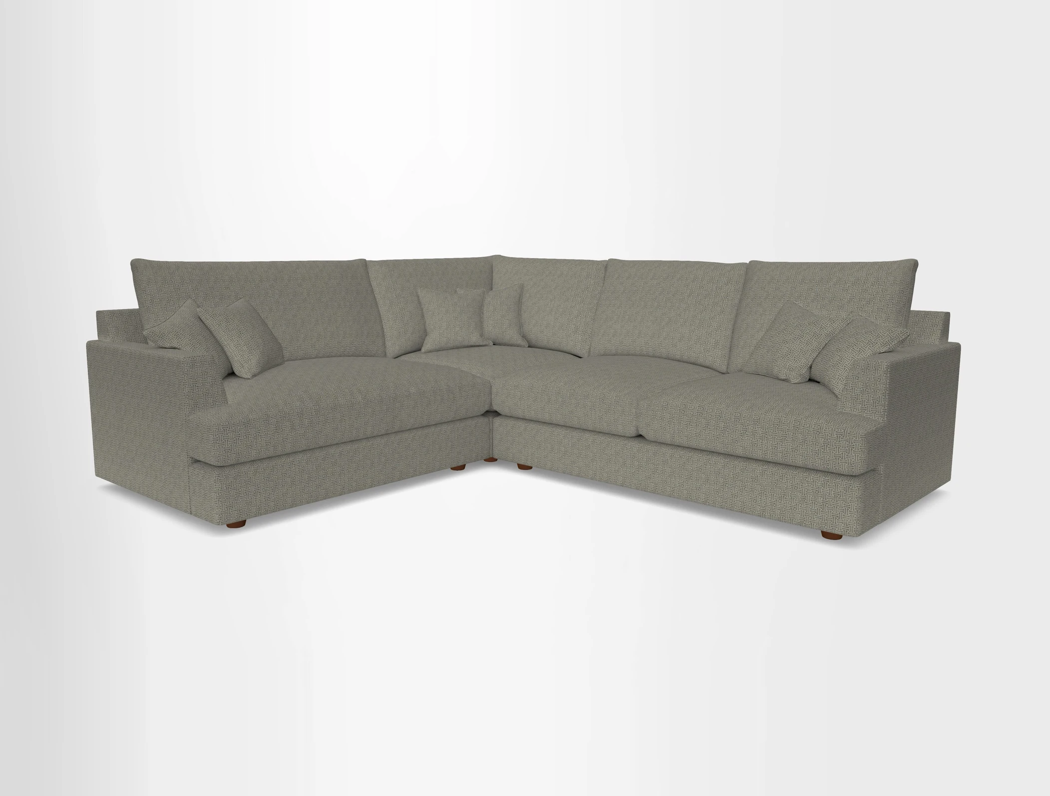 Slingsby Medium Fitted Cover Corner Unit RHF in Two Tone Plain Biscuit