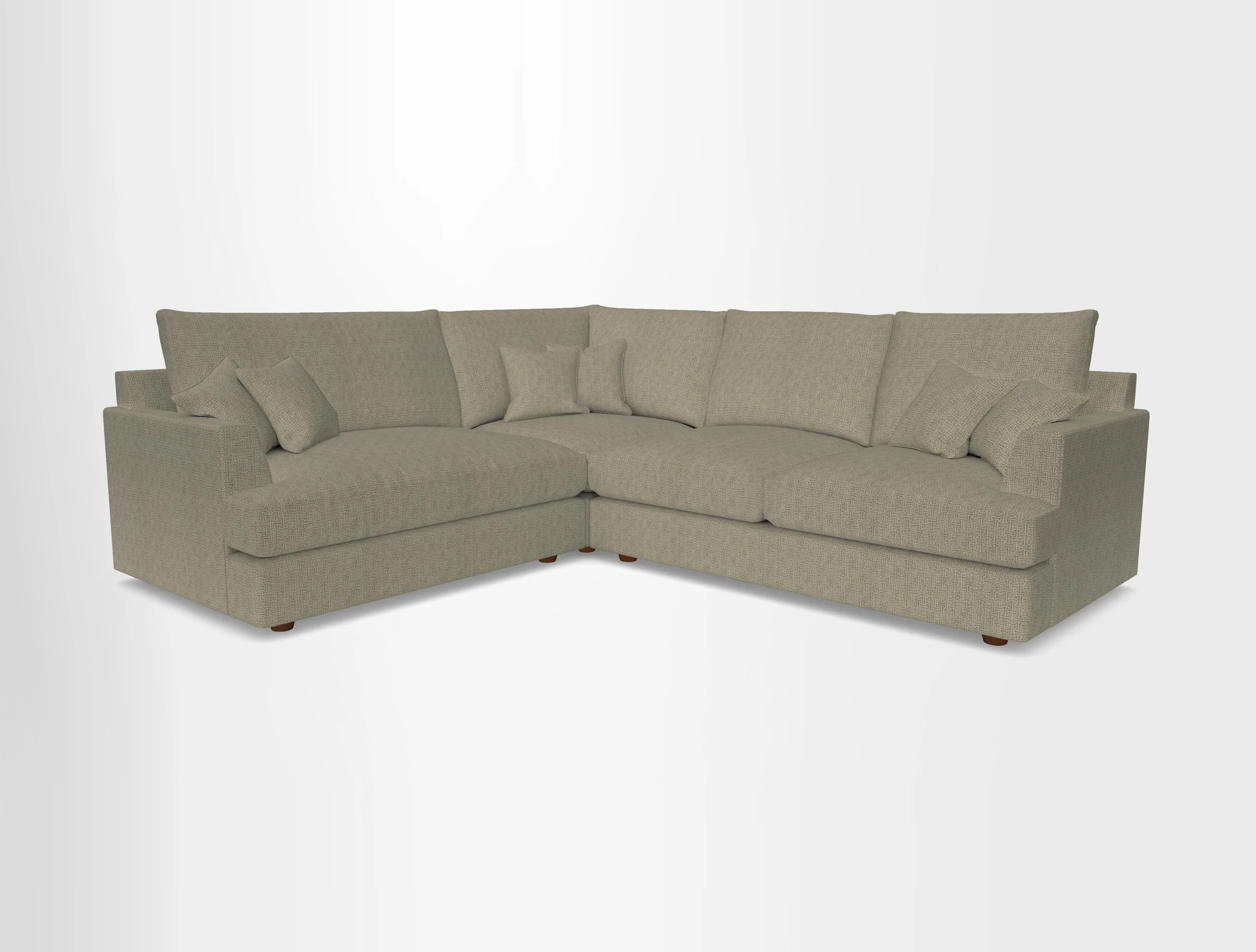 Slingsby Medium Fitted Cover Corner Unit RHF in Two Tone Plain Biscuit