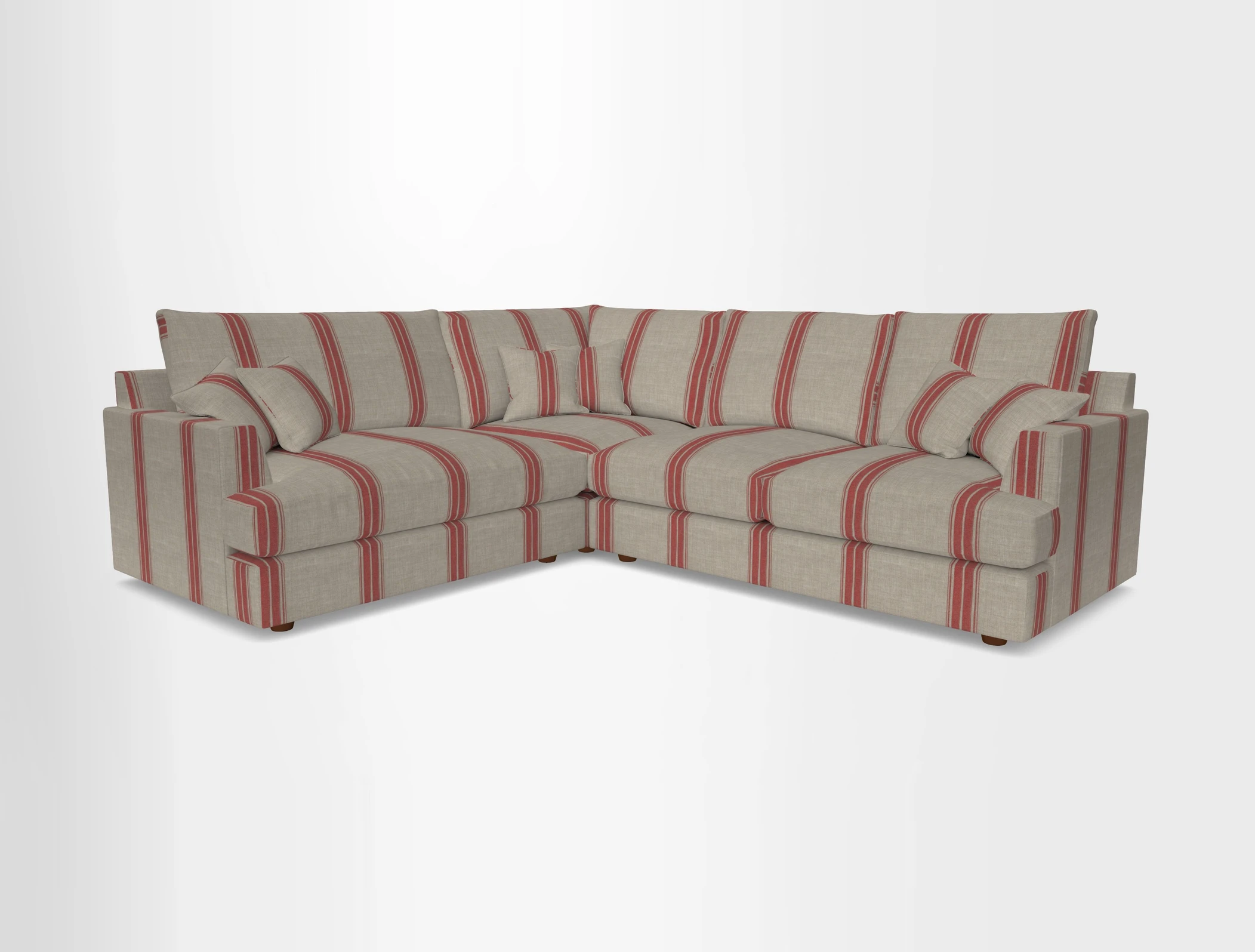Slingsby Medium Fitted Cover Corner Unit RHF in Two Tone Plain Biscuit