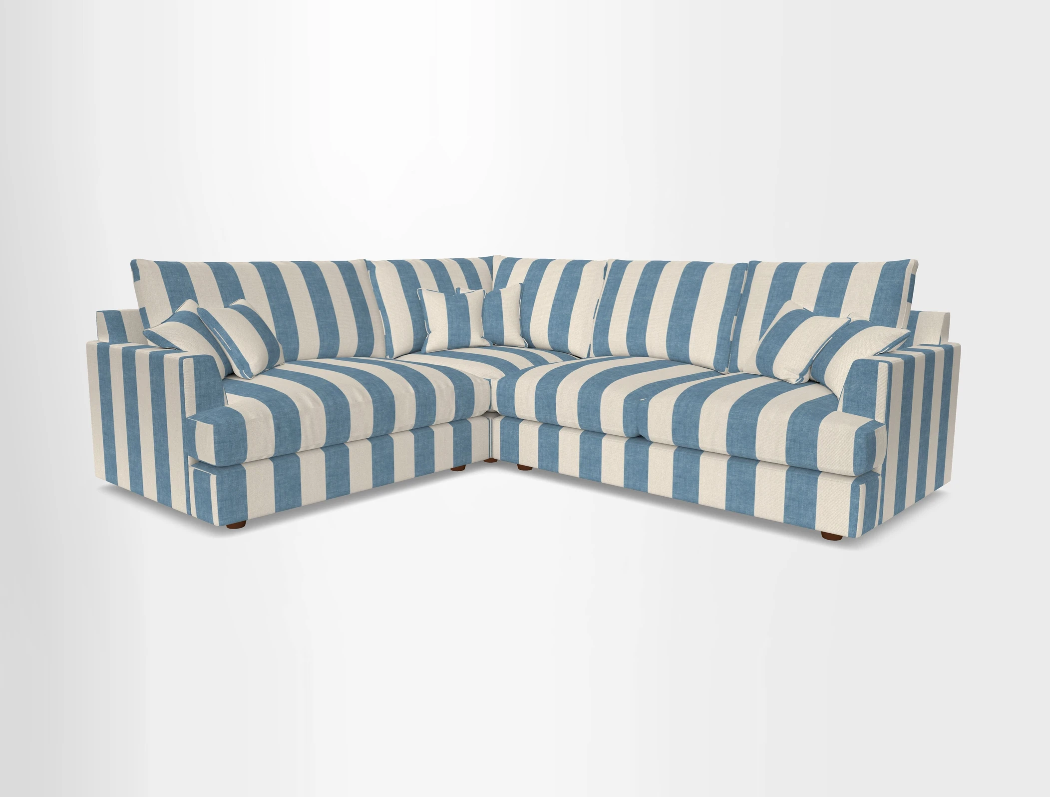 Slingsby Medium Fitted Cover Corner Unit RHF in Two Tone Plain Biscuit