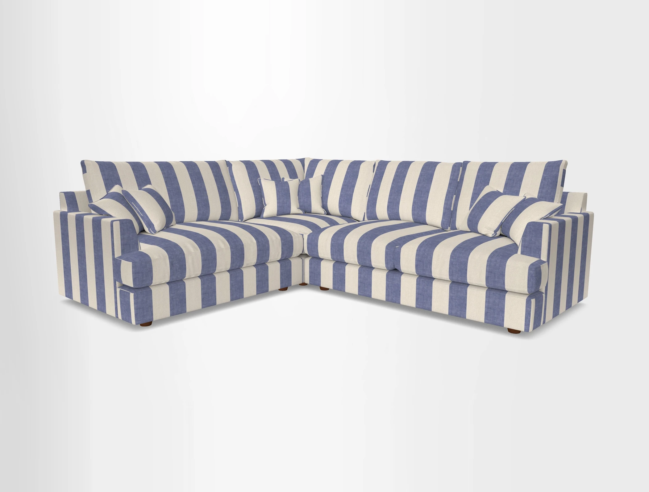 Slingsby Medium Fitted Cover Corner Unit RHF in Two Tone Plain Biscuit