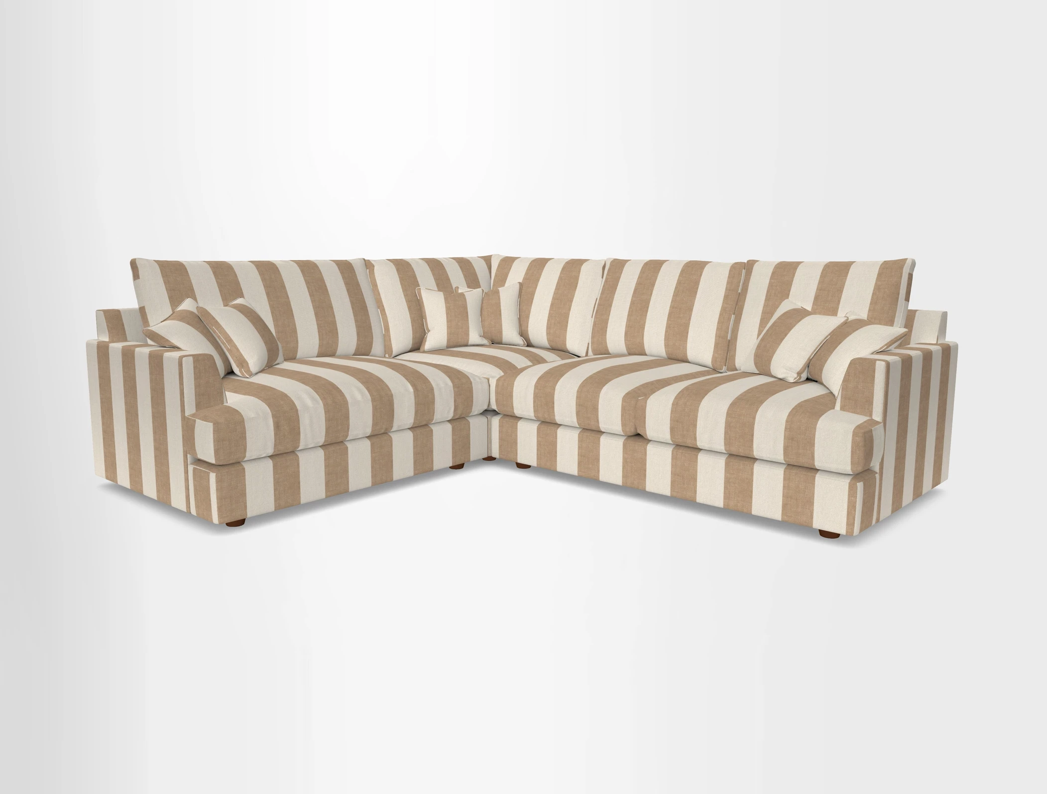 Slingsby Medium Fitted Cover Corner Unit RHF in Two Tone Plain Biscuit