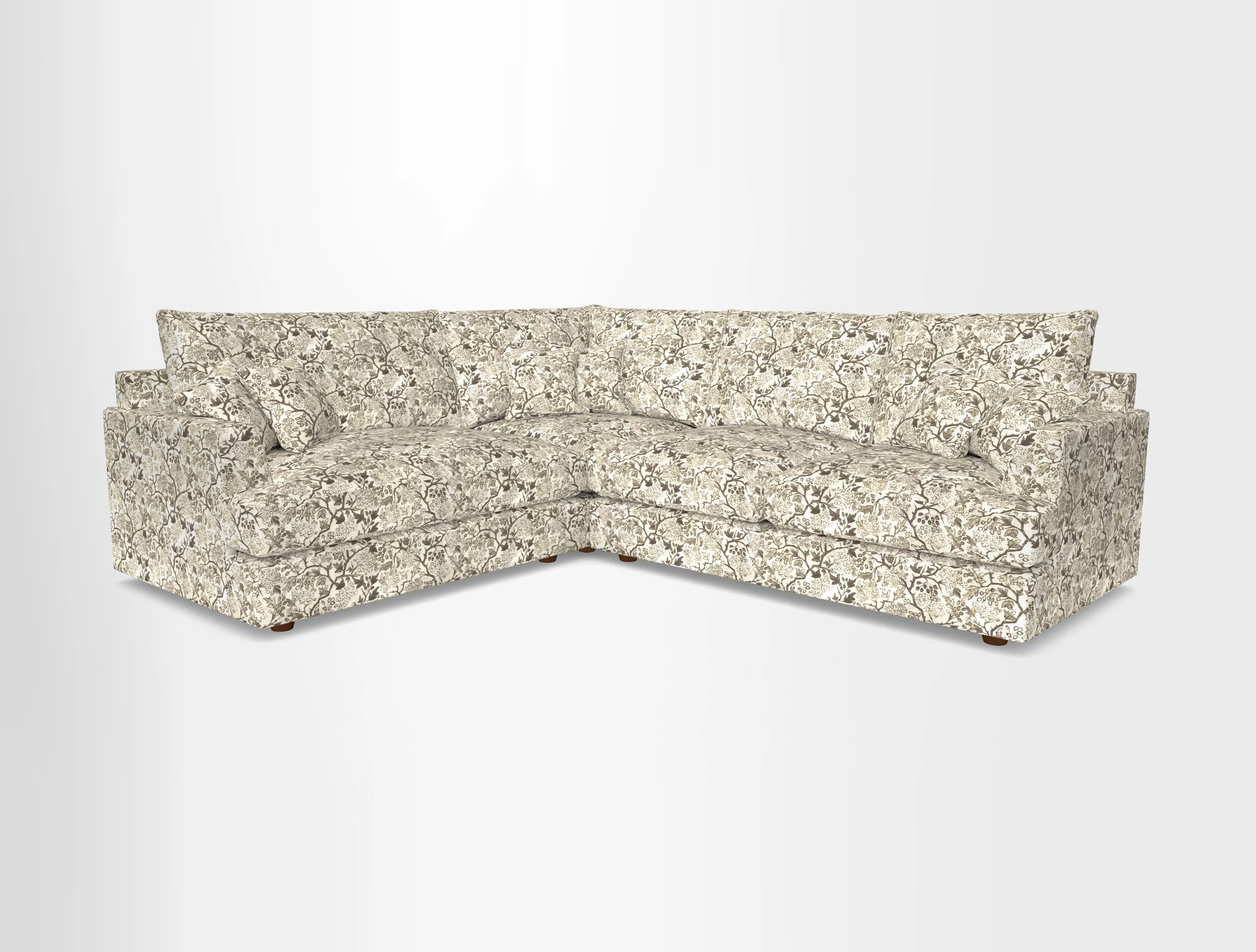 Slingsby Medium Fitted Cover Corner Unit RHF in Two Tone Plain Biscuit