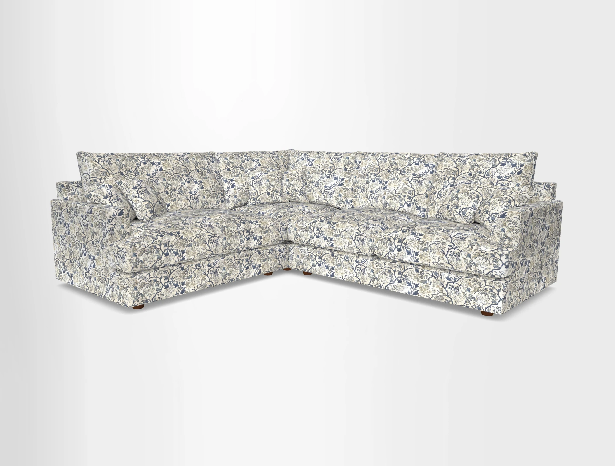 Slingsby Medium Fitted Cover Corner Unit RHF in Two Tone Plain Biscuit