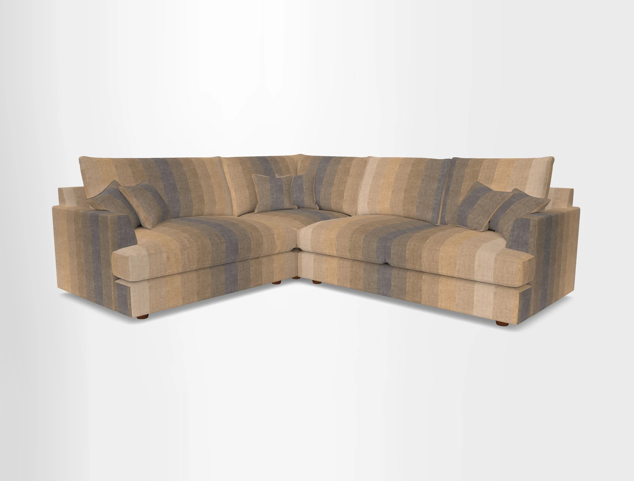 Slingsby Medium Fitted Cover Corner Unit RHF in Two Tone Plain Biscuit