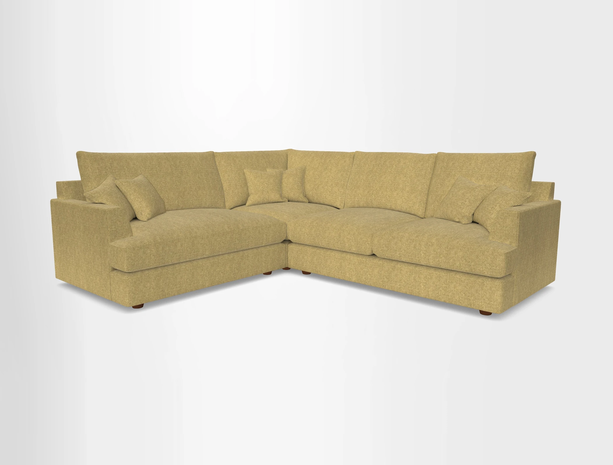 Slingsby Medium Fitted Cover Corner Unit RHF in Two Tone Plain Biscuit