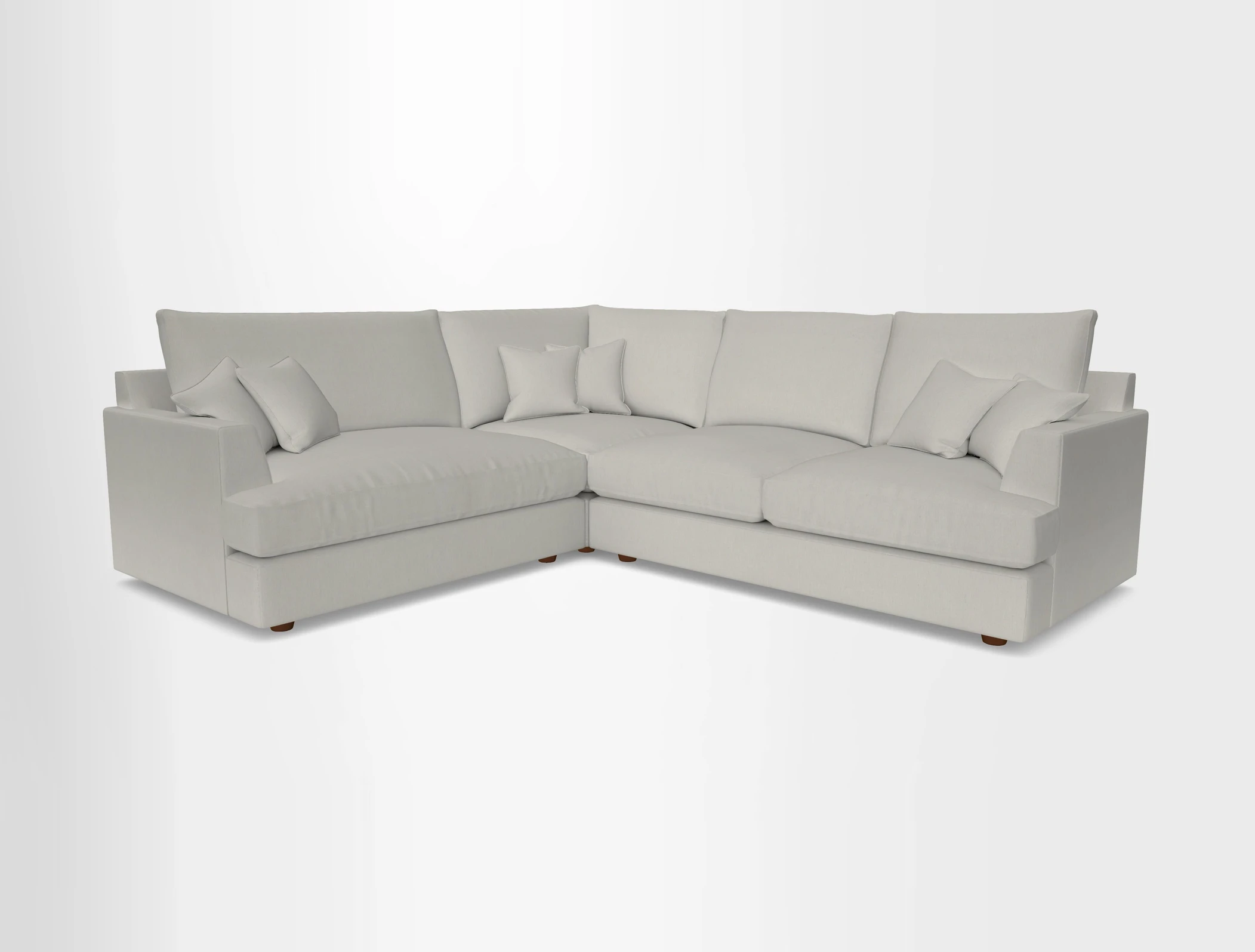 Slingsby Medium Fitted Cover Corner Unit RHF in Two Tone Plain Biscuit