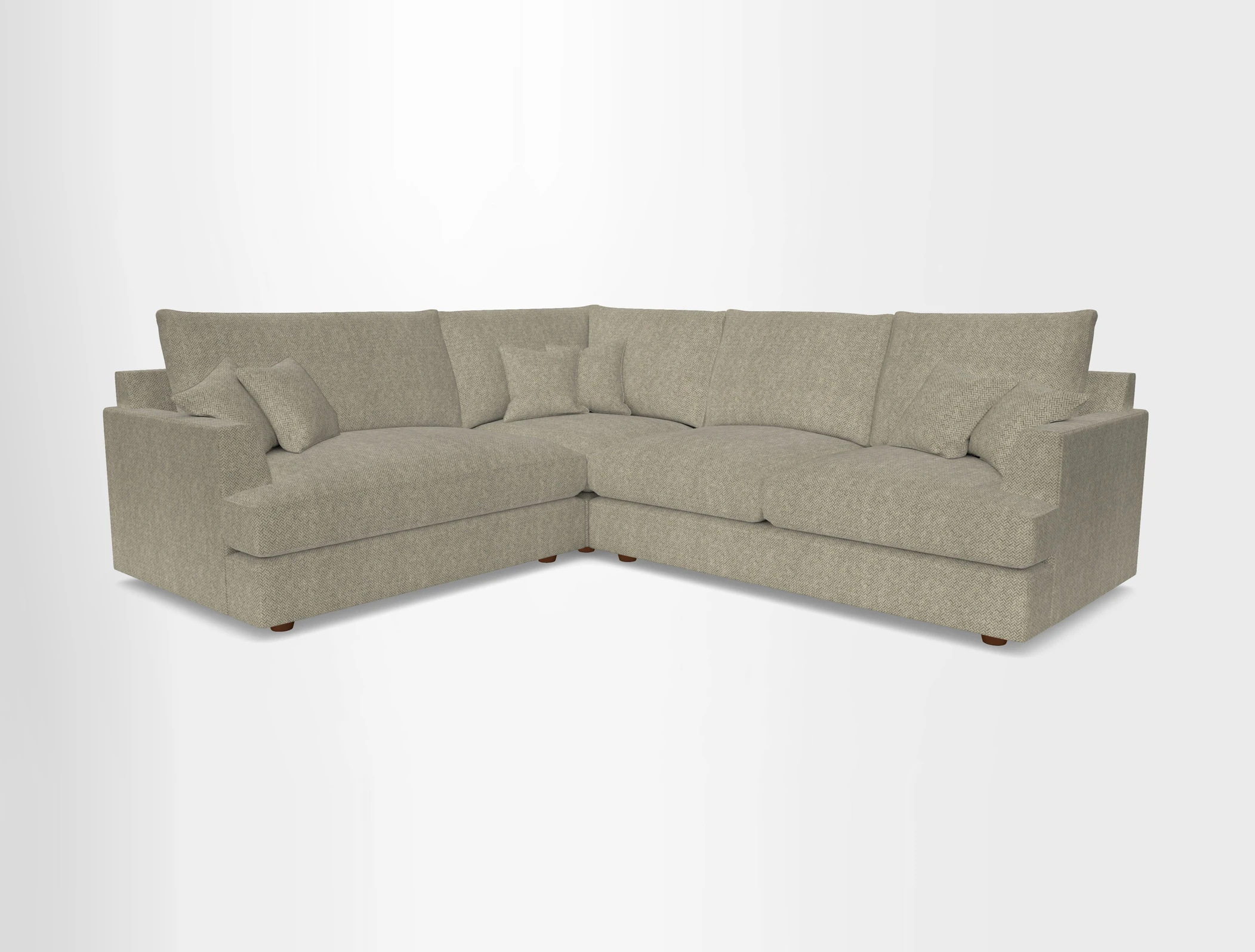 Slingsby Medium Fitted Cover Corner Unit RHF in Two Tone Plain Biscuit