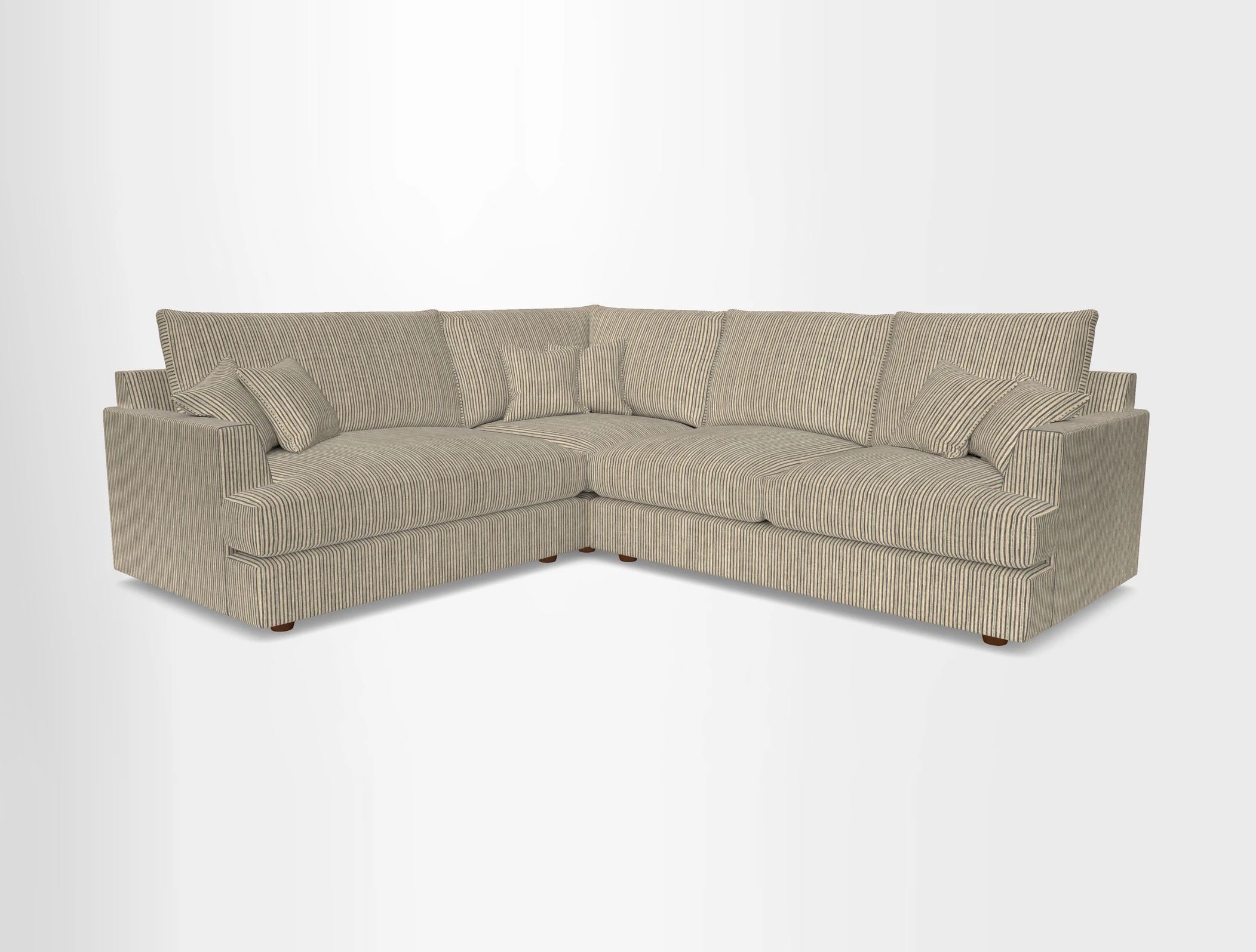 Slingsby Medium Fitted Cover Corner Unit RHF in Two Tone Plain Biscuit